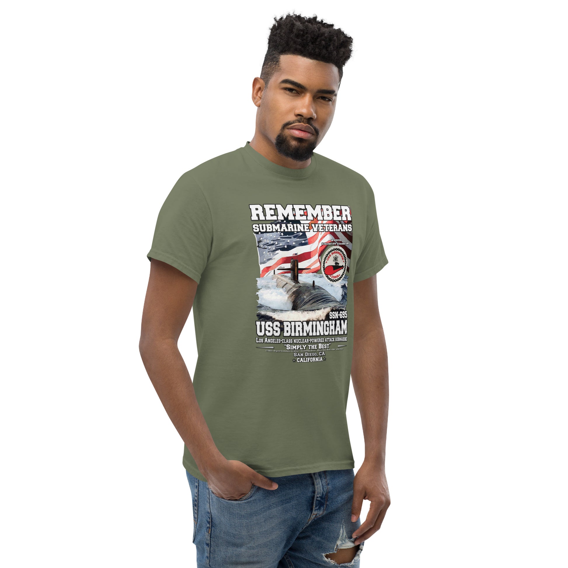 USS BIRMINGHAM t-shirt,USS BIRMINGHAM SNN-695 t-shirt,Veterans Submarine T-shirt, Navy T-shirts,
