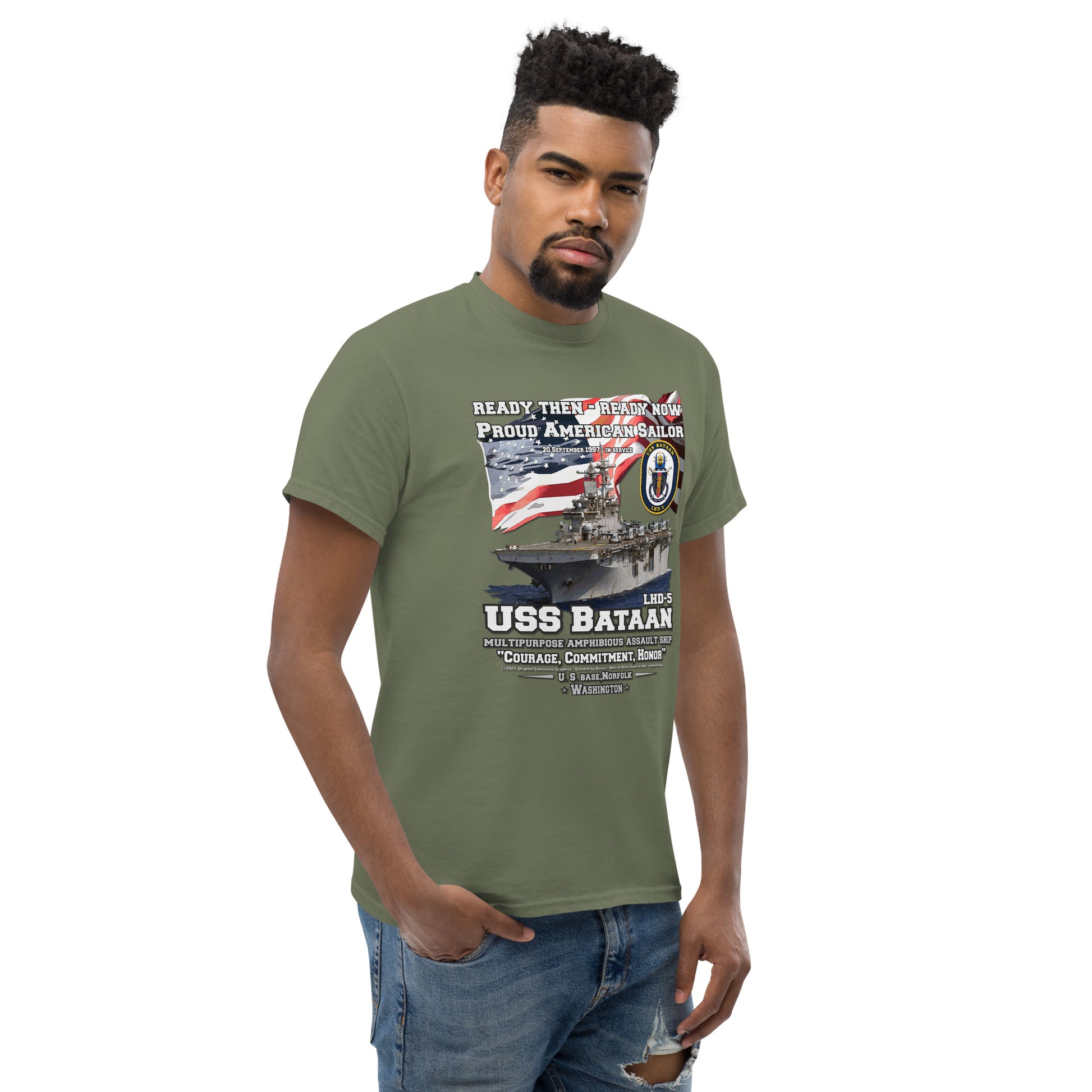 USS BATAAN tee,USS BATAAN LHD-5 t-shirt, Amphibious Assault Ship Veterans T-shirt, US NAvy Tees by comancha,