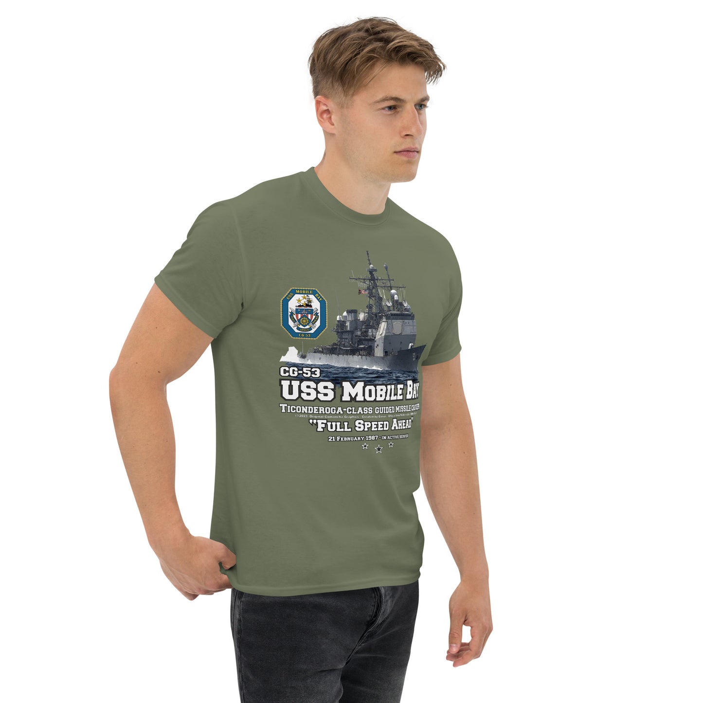 USS MOBILE BAY t-shirt, USS MOBILE BAY Cruiser T-shirt, USS MOBILE BAY CG-53 tee, US Navy Cruiser Veterans T-shirt,