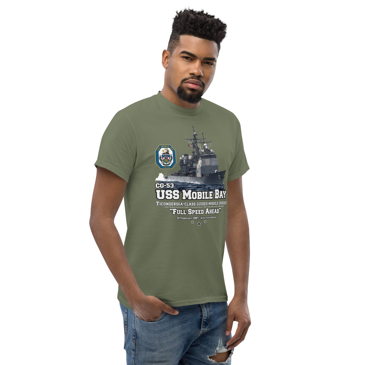 USS MOBILE BAY t-shirt, USS MOBILE BAY Cruiser T-shirt, USS MOBILE BAY CG-53 tee, US Navy Cruiser Veterans T-shirt,