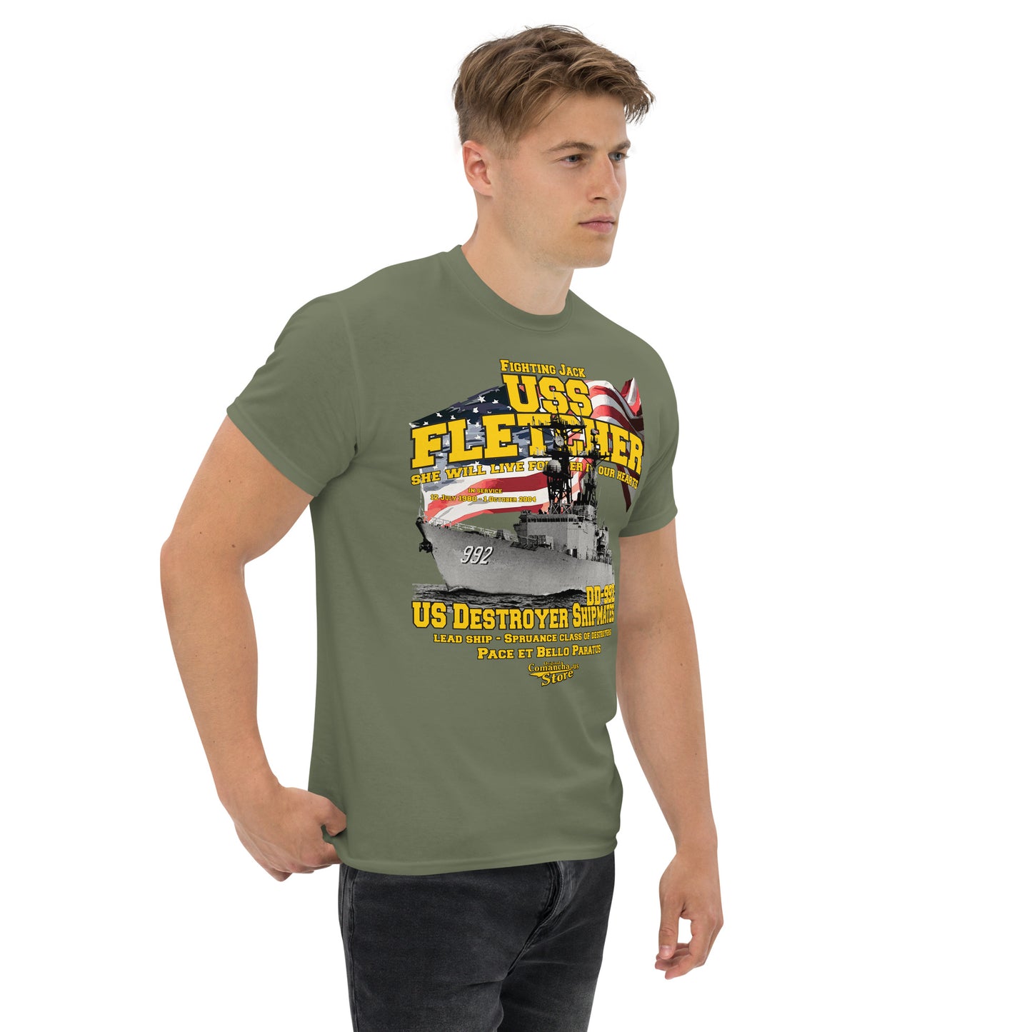 USS Fletcher DD-992 Destroyer tee,