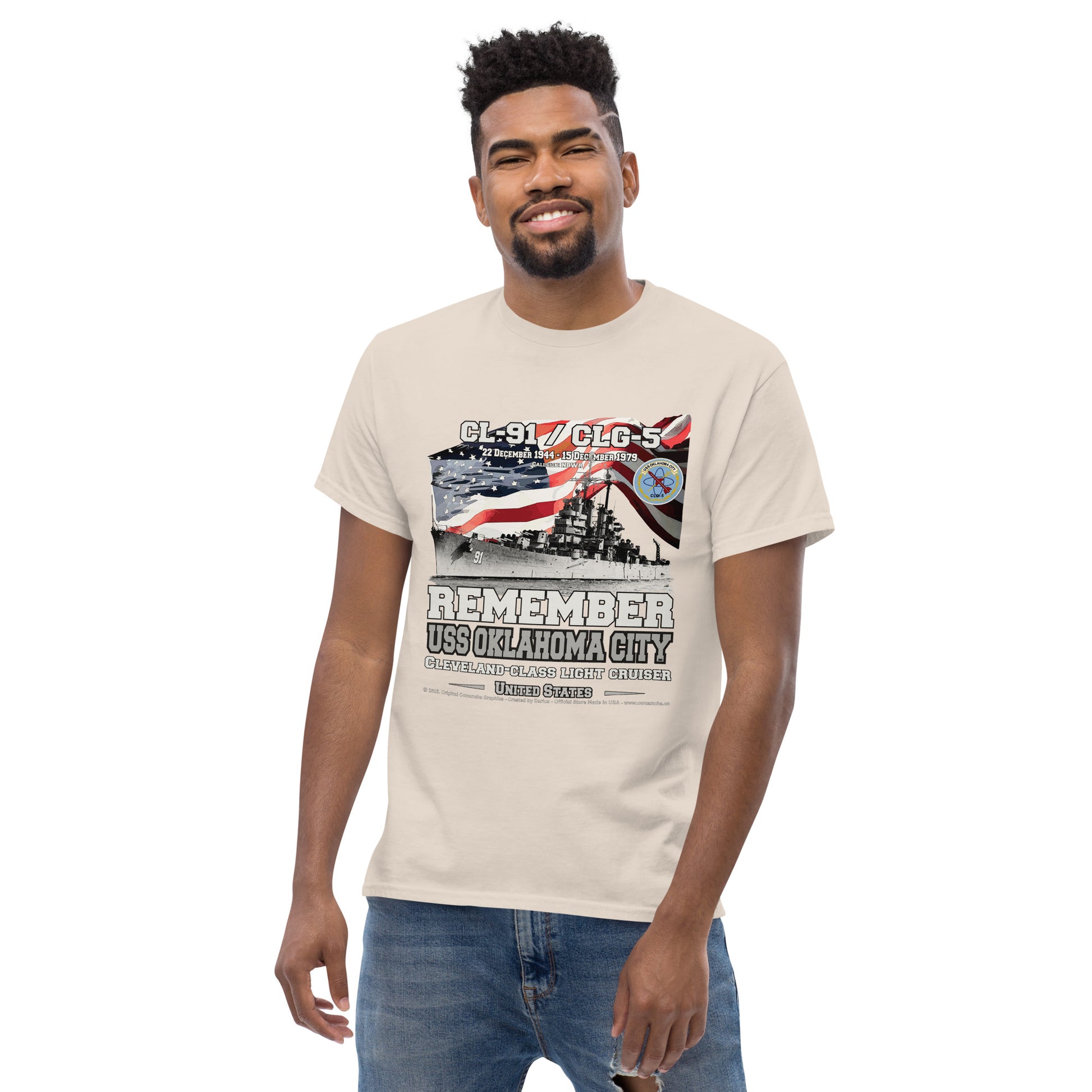 USS OKLAHOMA CITY CL-91 Light Cruiser veterans T-shirts,