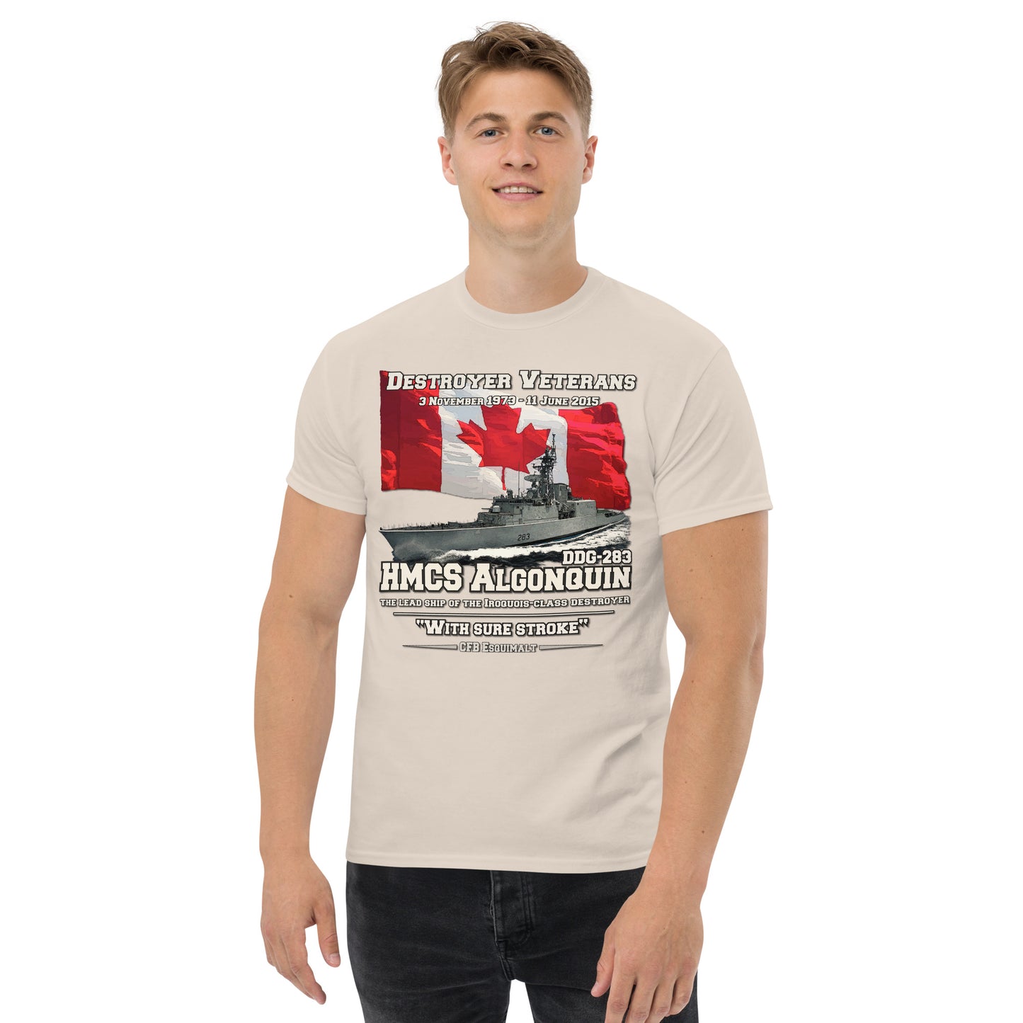 HMCS Algonquin DDG-283 Tee, Canadian Destroyer Veterans tee, Comancha Design,HMCS Algonquin tee, Destroyer Veterans,