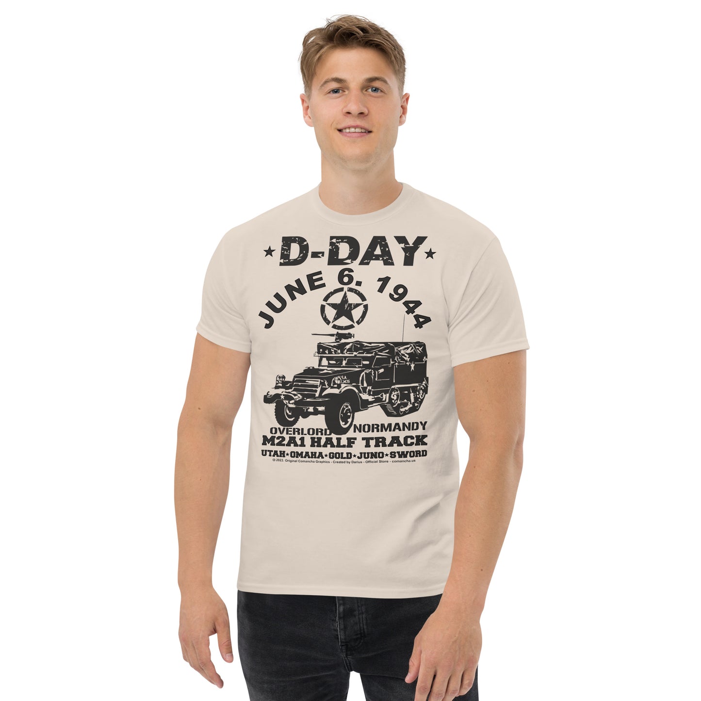 D-Day M2A1 Half Track Veterans t-shirt