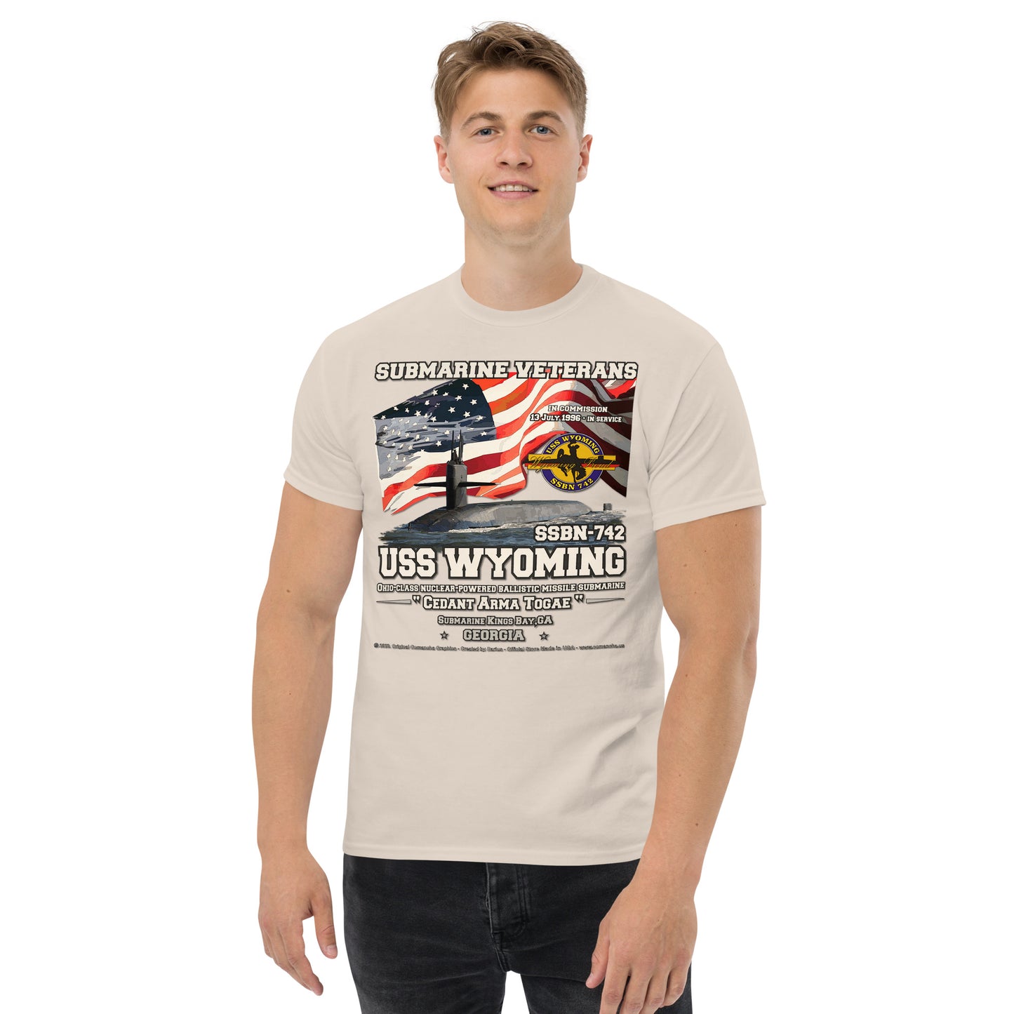 USS WYOMING SSBN-742 Submarine T-shirt