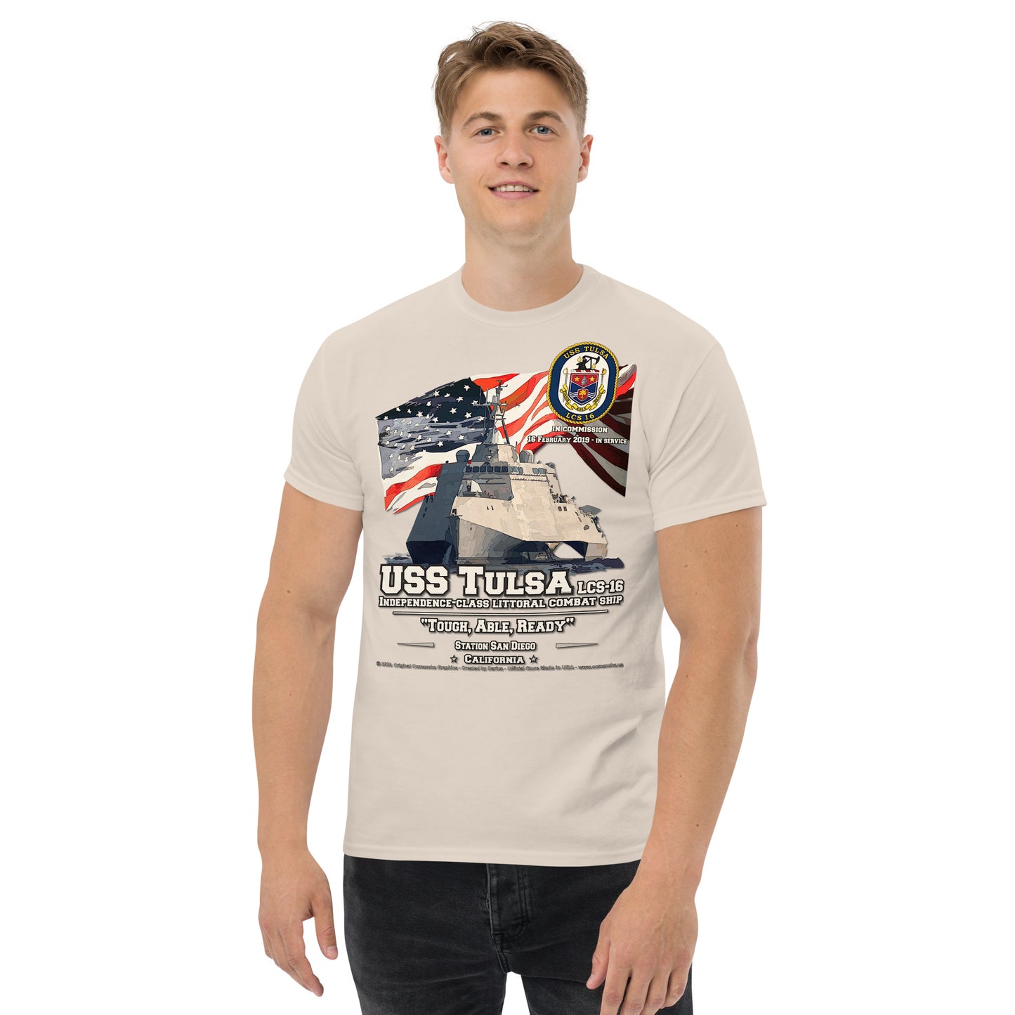 USS TULSA LCS-16 Littoral Combat Ship t-shirt