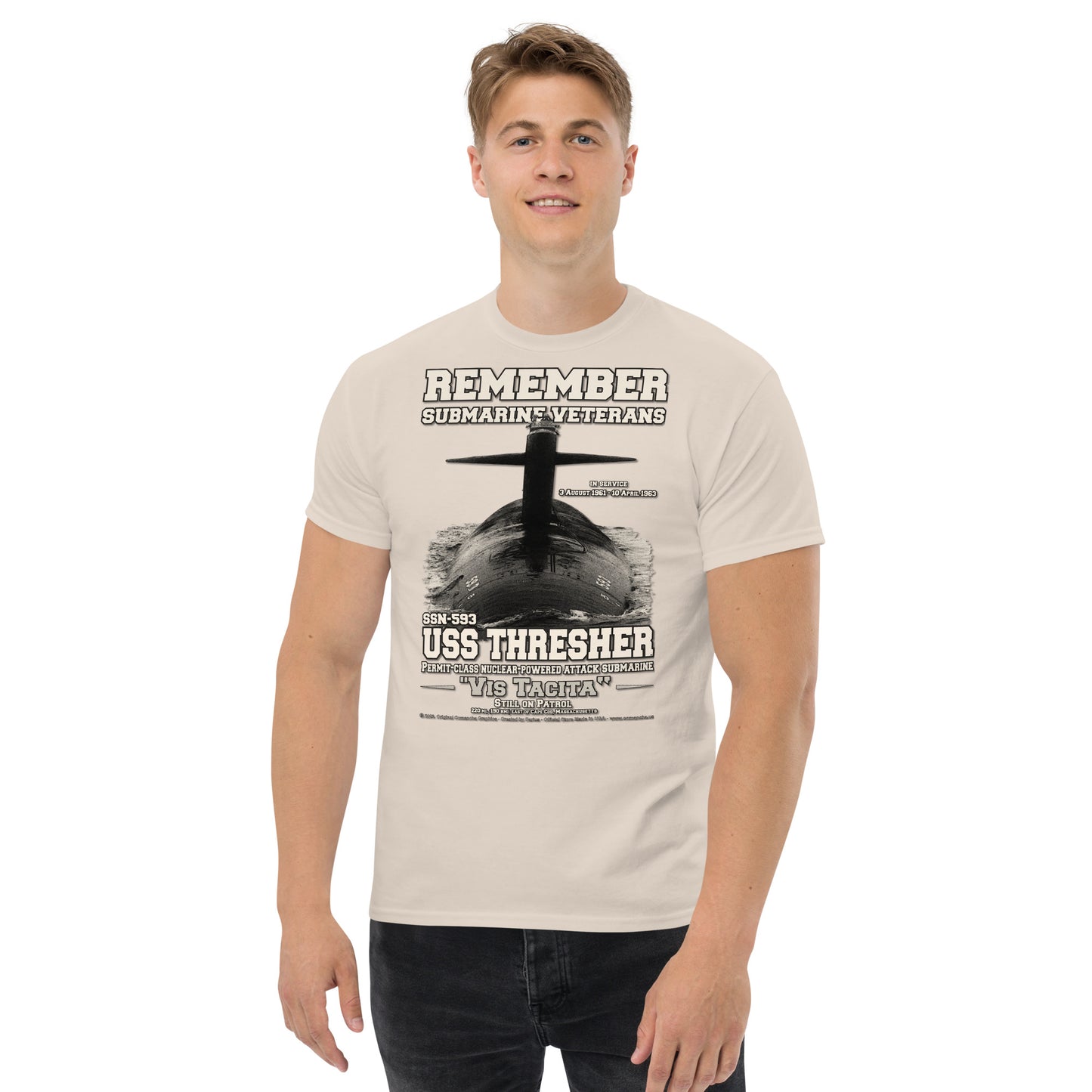 USS THRESHER SSN-593 Submarine t-shirt
