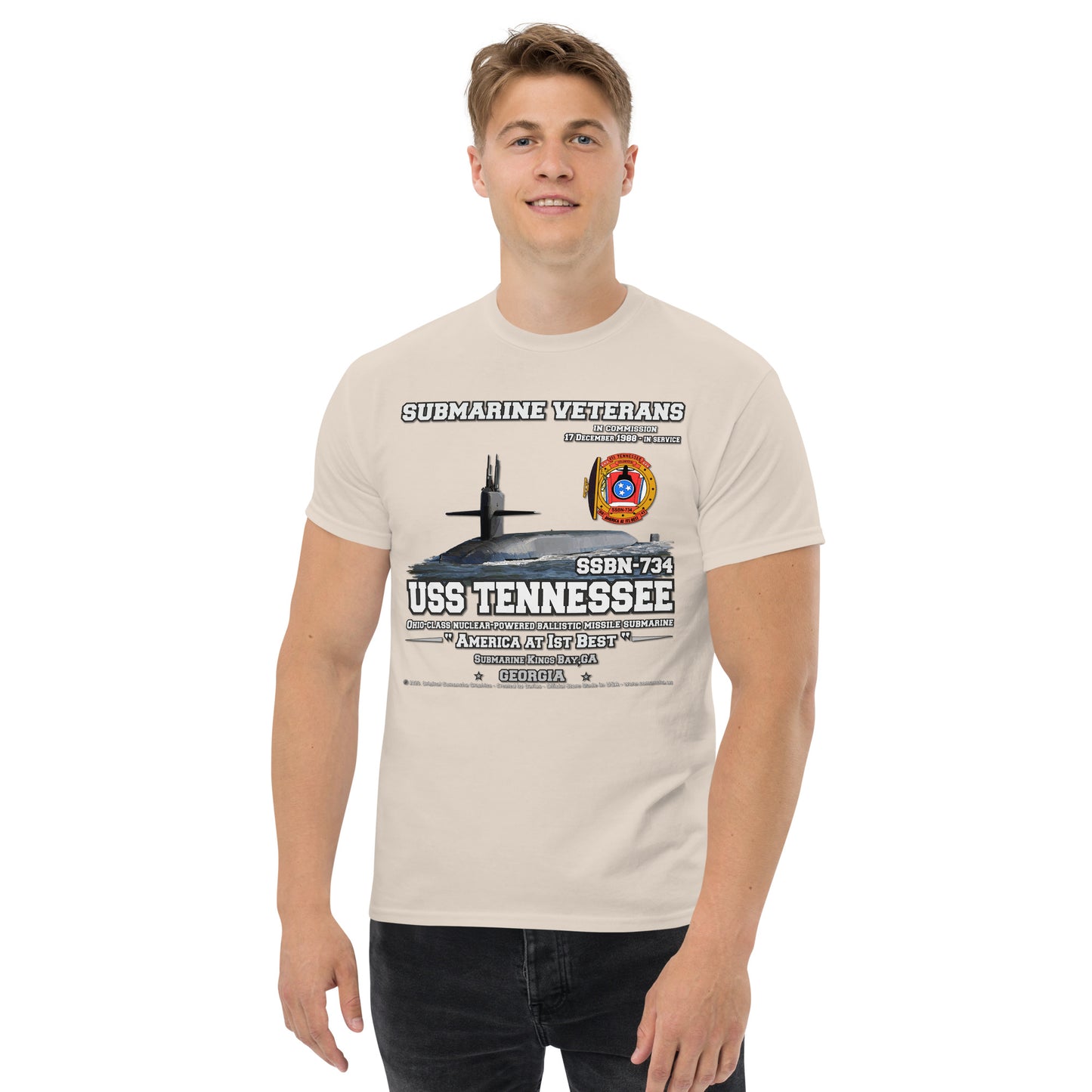 USS TENNESSEE SSN-734 Submarine t-shirt