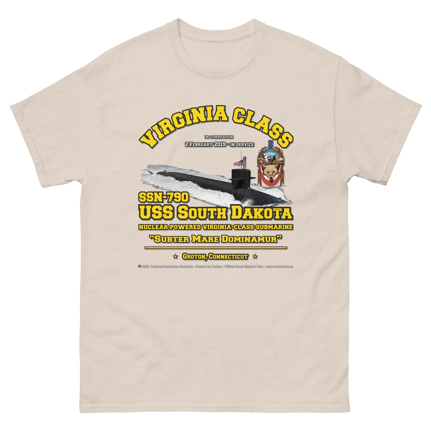 USS SOUTH DAKOTA SSN-790 Submarine Shipmates T-shirt