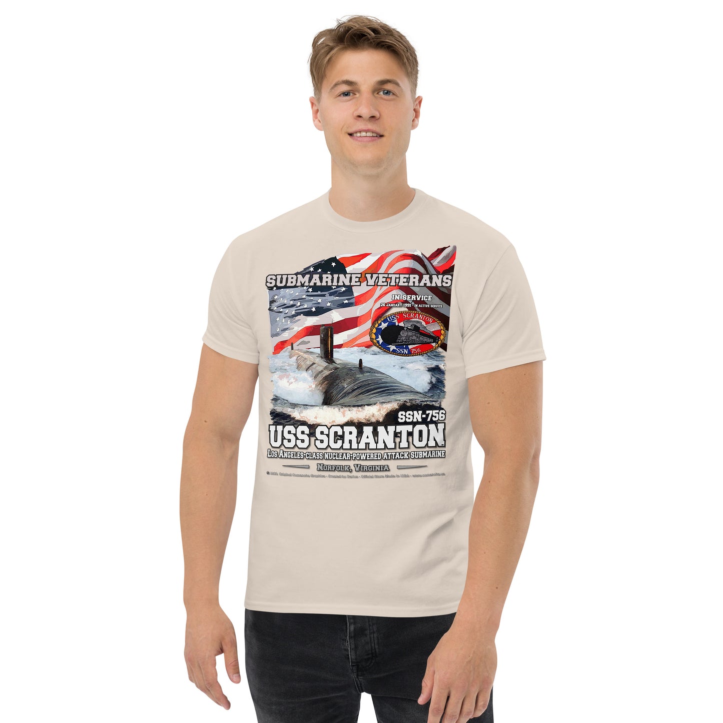 USS SCRANTON SSN-756 Submarine t-shirt