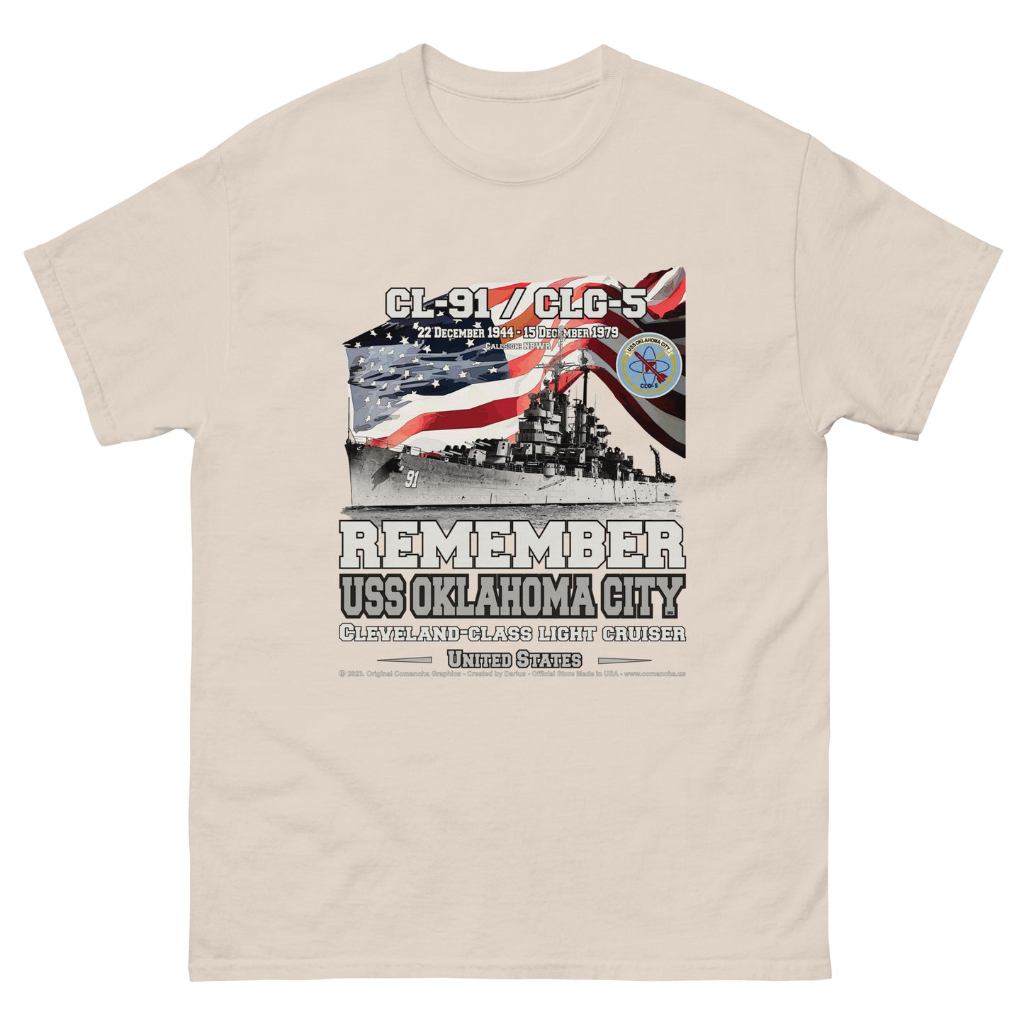 USS OKLAHOMA CITY CL-91 Light Cruiser T-shirt