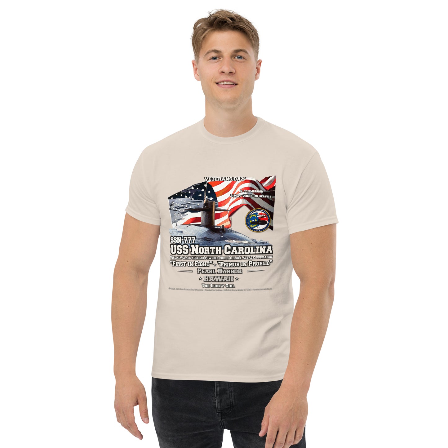 USS NORTH CAROLINA SSN-777 Submarine T-shirt
