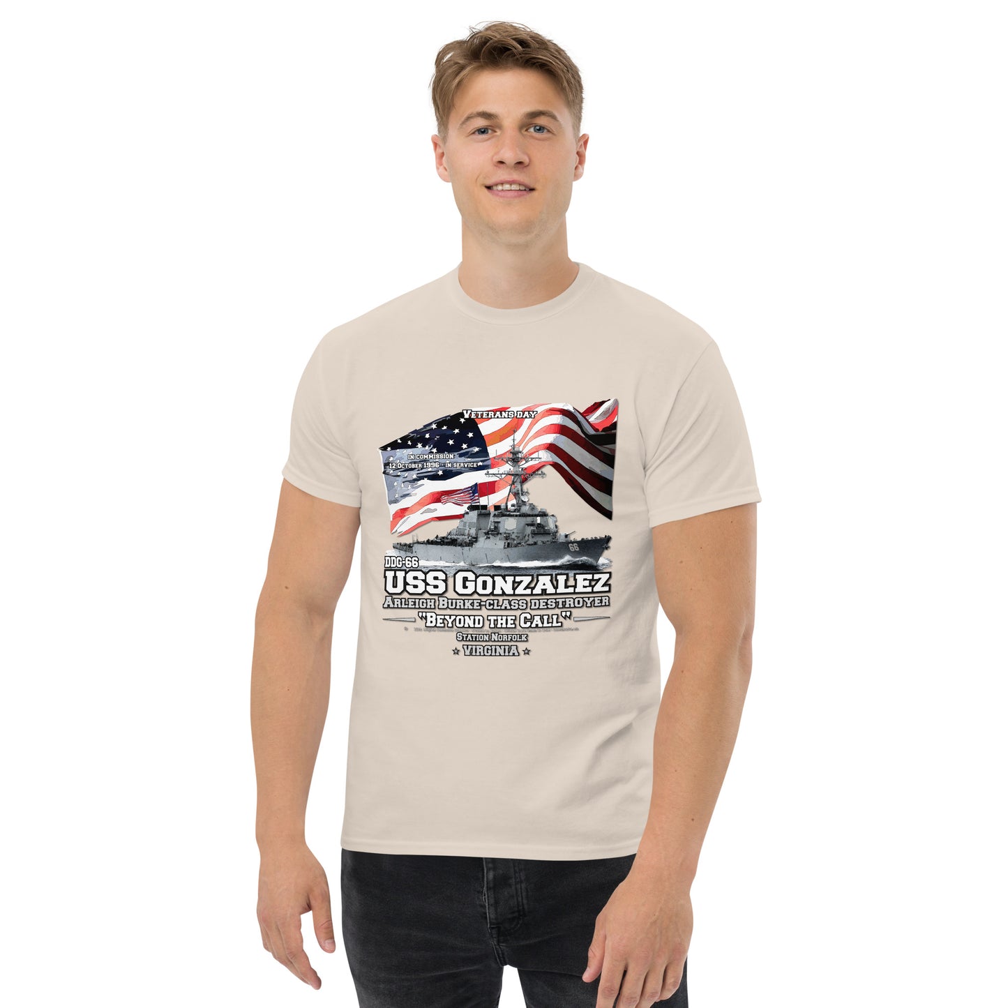 USS GONZALES DDG-66 Destroyer t-shirt