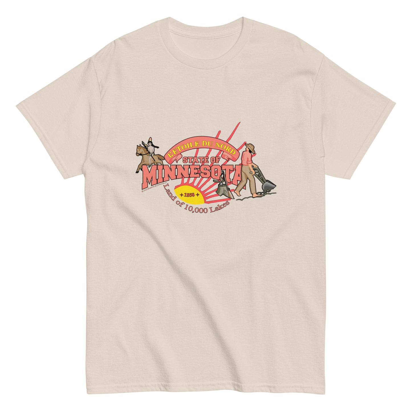 Minnesota tee, Minnesota USA T-shirt,Minnesota State T-Shirt, Comancha Graphics,