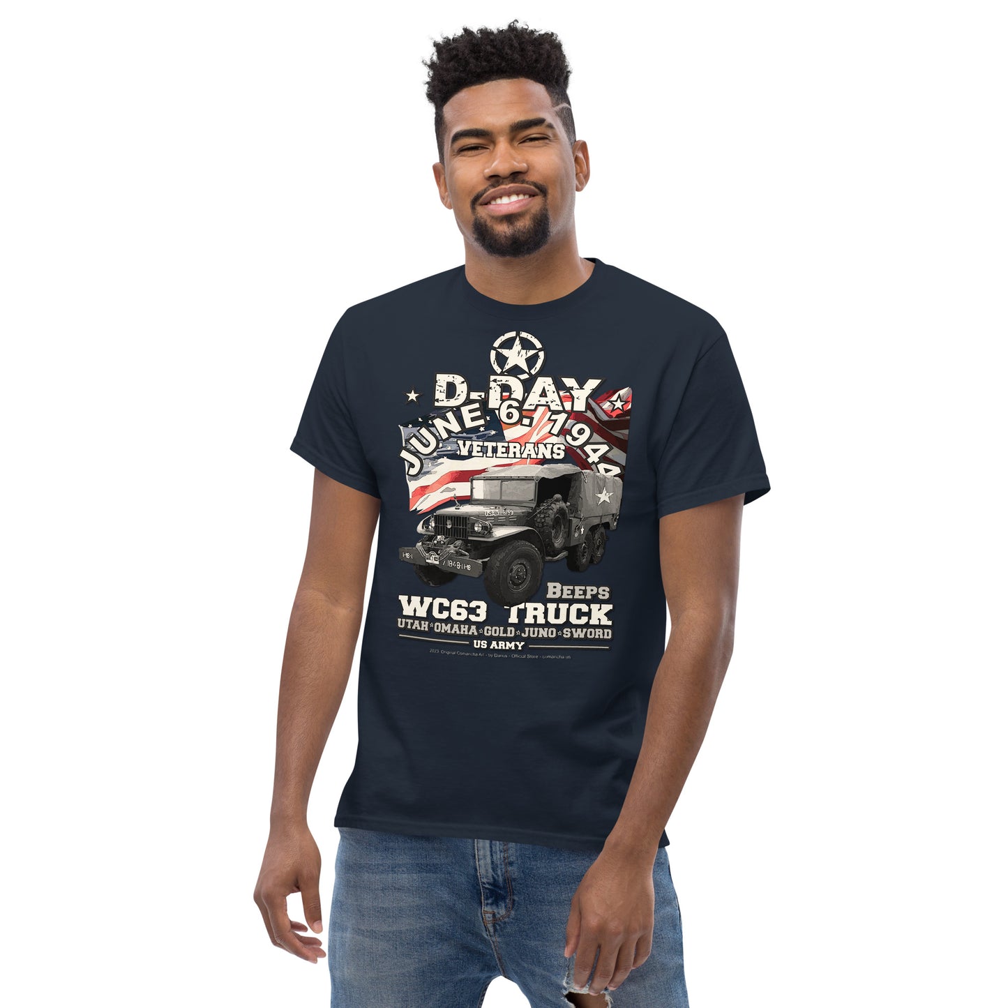 D-DAY WC63 Beeps Truck Veterans t-shirt
