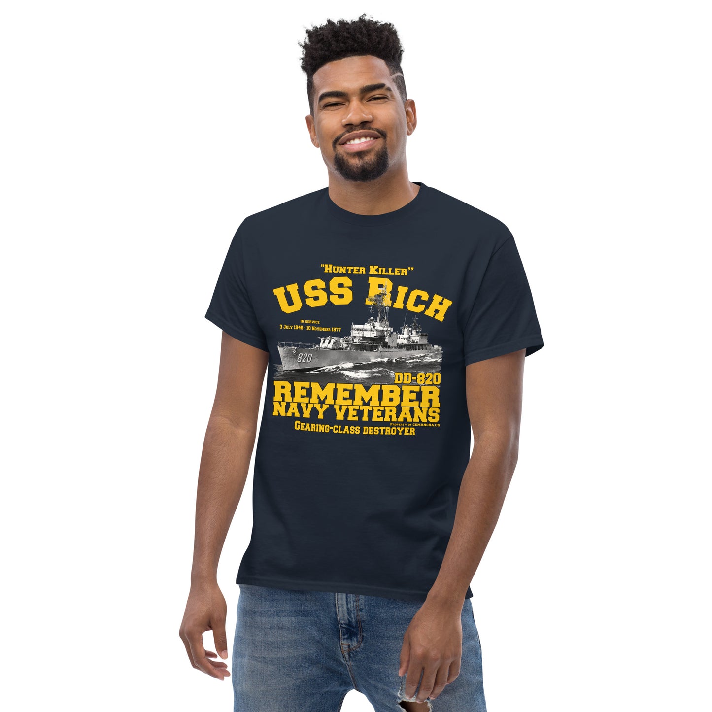USS Rich DD-820 Destroyer t-shirt