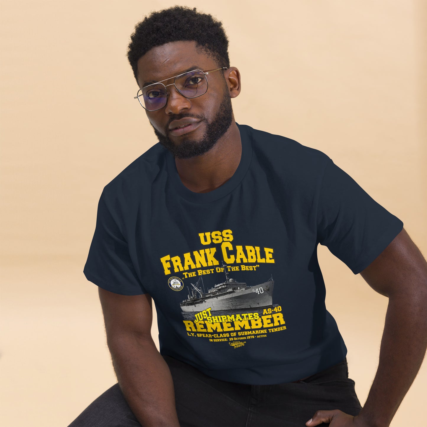 USS Frank Cable AS-40 submarine tender t-shirt