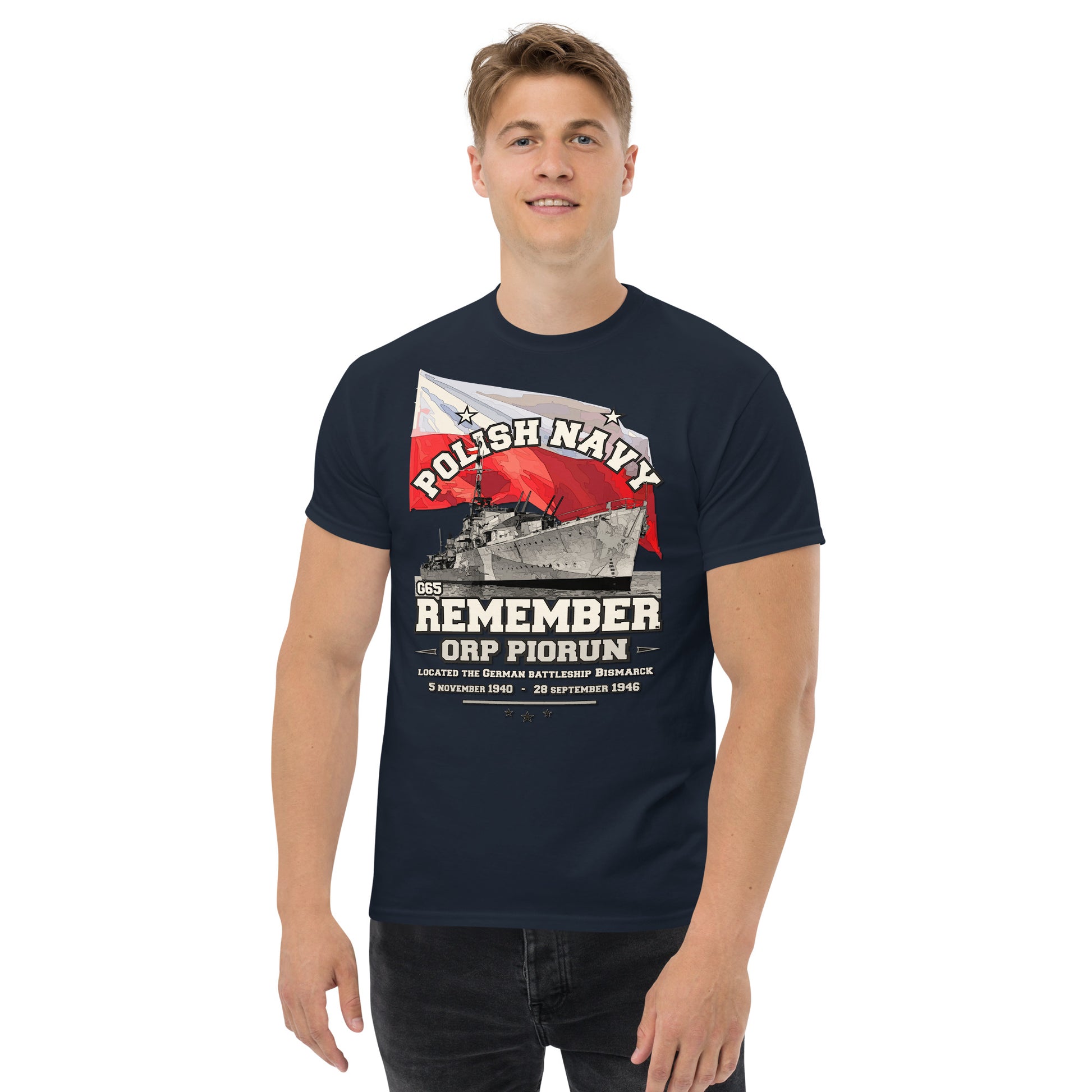 ORP PIORUN t-shirt, ORP PIORUN G65 T-shirt,ORP PIORUN Polish Navy, T-Shirt Comancha.us, Comancha Design,