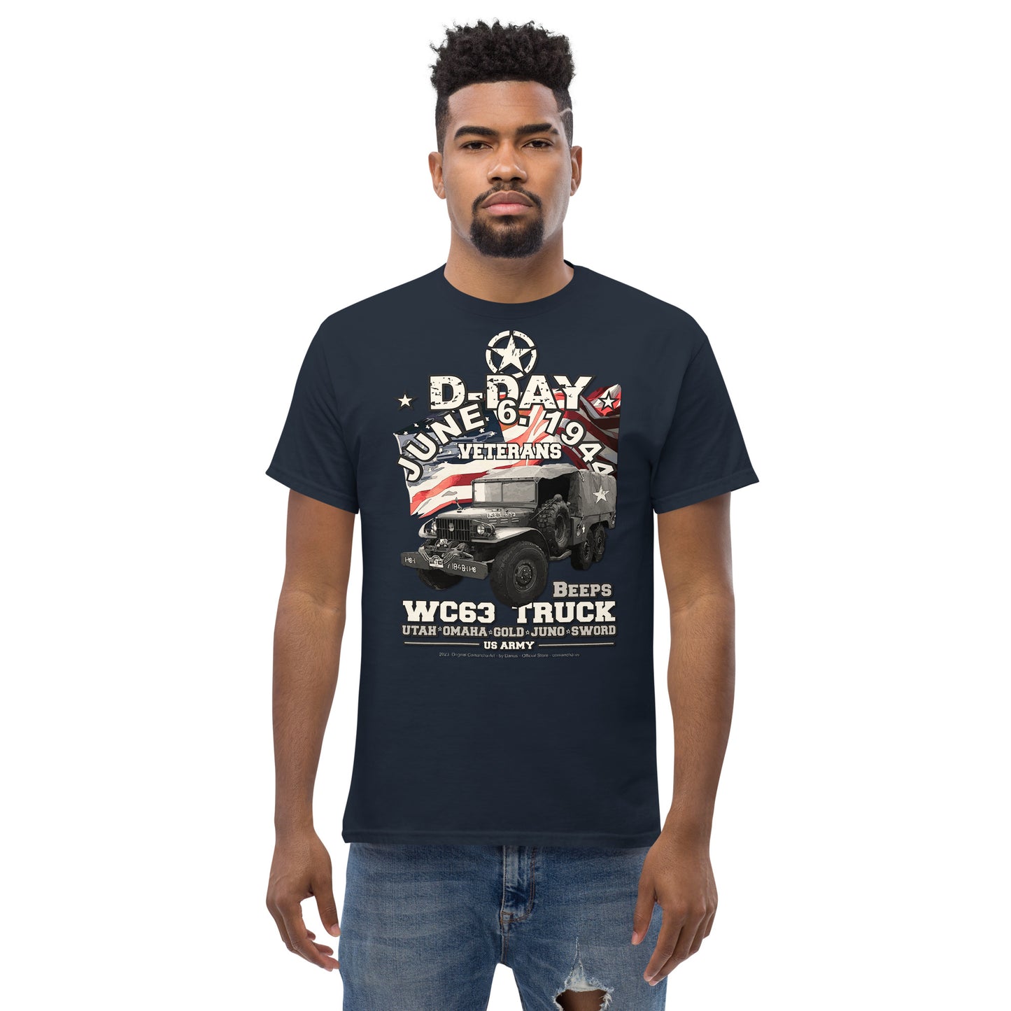 D-DAY WC63 Beeps Truck Veterans t-shirt