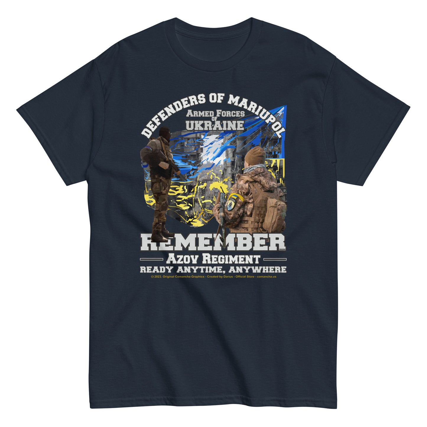 REMEMBER Defenders of Mariupol T-Shirt, Save Ukraine,Comancha T-shirts,