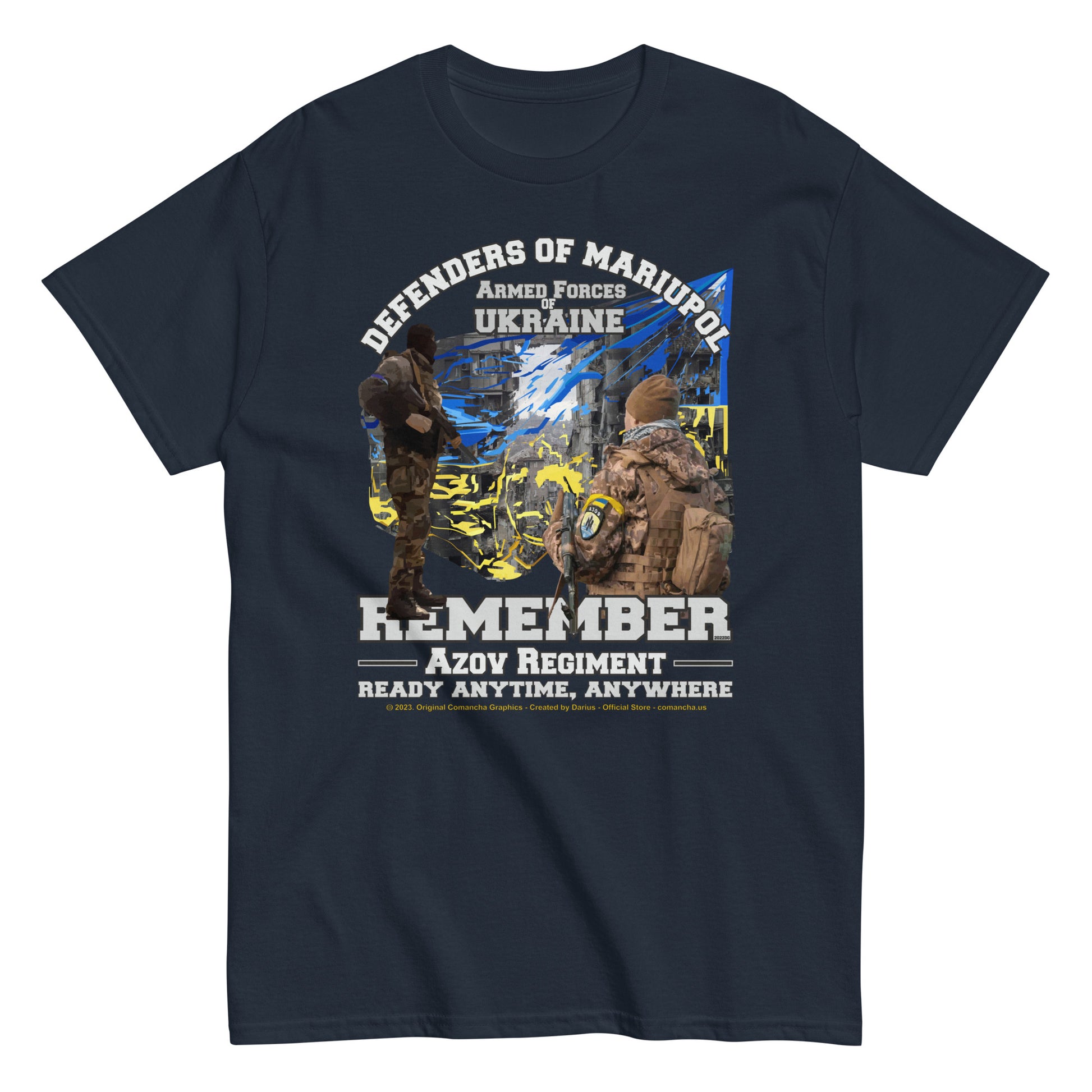 REMEMBER Defenders of Mariupol T-Shirt, Save Ukraine,Comancha T-shirts,