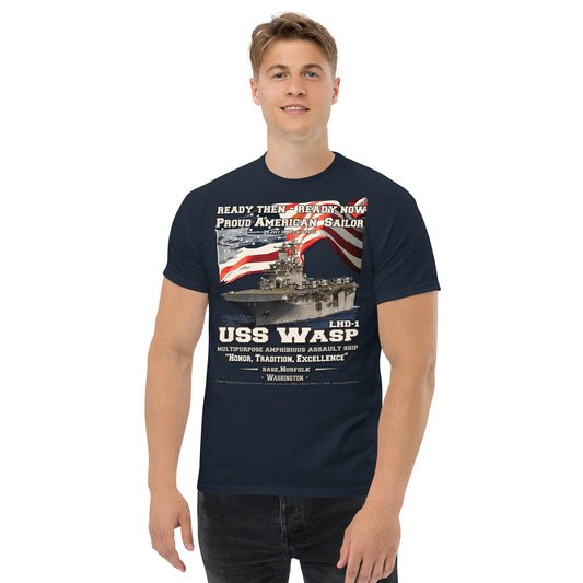 USS Wasp LHD-1 Amphibious Assault Ship classic t-shirt , Comancha T-shirts,