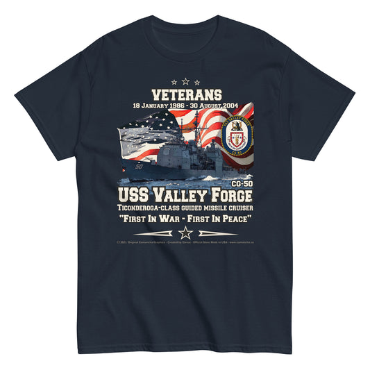 USS VALLEY FORGE CG-50 Guided Missle Cruiser T-shirt