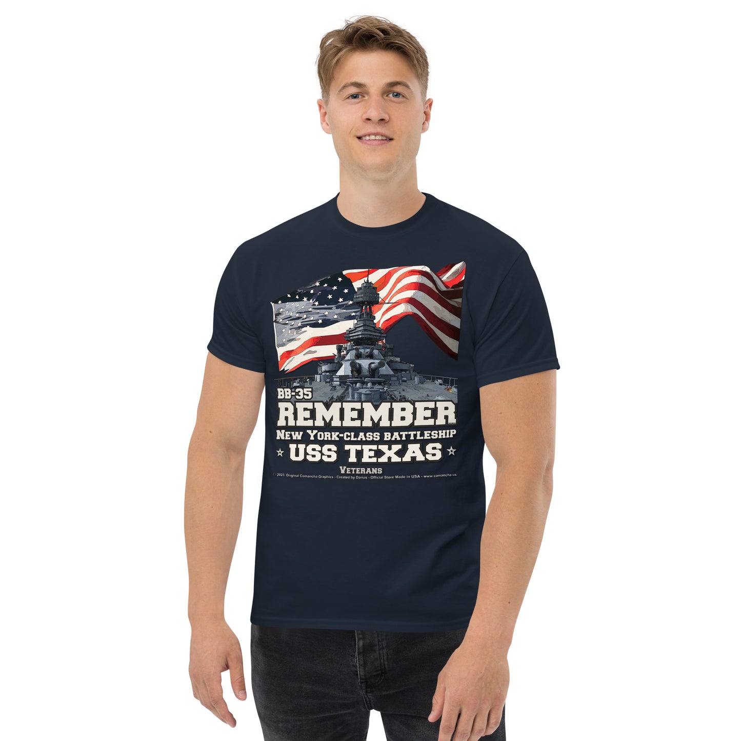 Remember USS TEXAS BB-35 Battleship t-shirt