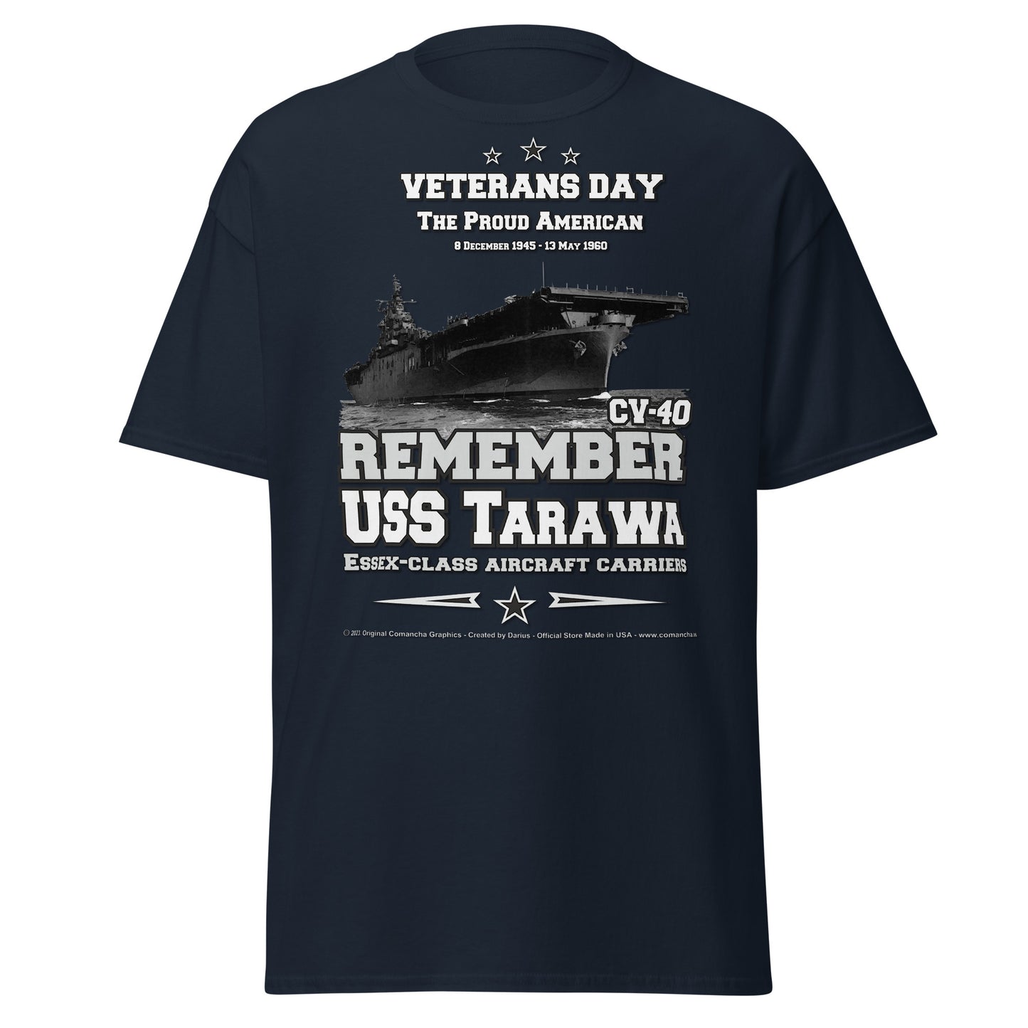 REMEMBER USS TARAWA CV-40 Aircraft Carrier Veterans, Comancha,
