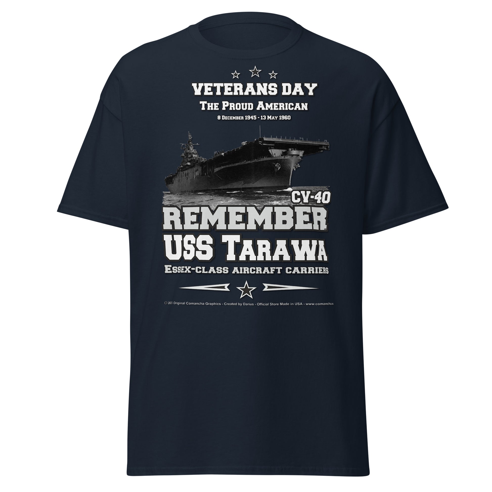 REMEMBER USS TARAWA CV-40 Aircraft Carrier Veterans, Comancha,