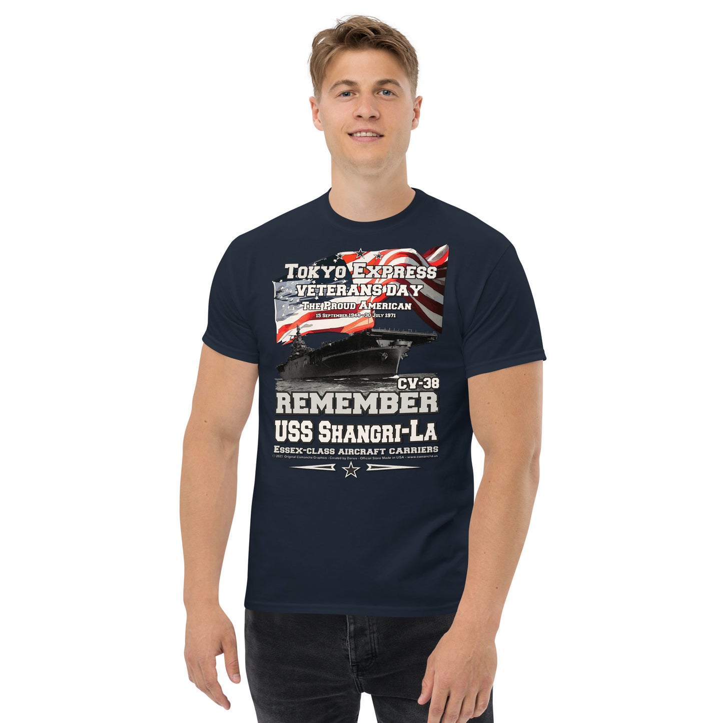 USS SHANGRI-LA CV-38 Aircraft Carrier Shipmates T-shirt
