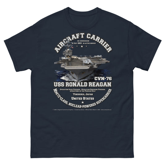 USS RONALD REAGAN CVN-76 Aircraft Carrier T-shirt