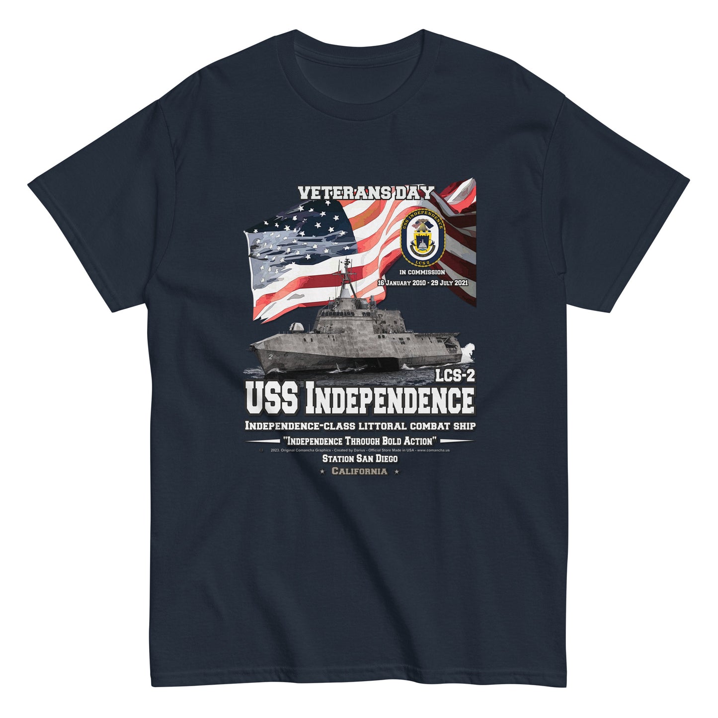 USS INDEPENDENCE LCS-17 T-shirt, US NAvy Ships Tees, US Navy Veterans Tees,USS INDEPENDENCE LCS-17 Littoral Combat Ship Veterans Classic T-shirt, Comancha T-shirts,T-shirts for US Navy fans, T-shirts with American ships, US Navy veterans t-shirt, US NAVY Ships t-shirt, Veterans, Comancha Store,