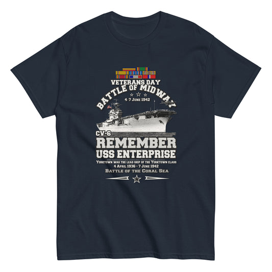 USS ENTERPRISE tee, USS ENTERPRISE Veterans tee,USS ENTERPRISE CV-6 Aircraft Carrier Veterans Classic Tee, Comancha US Store Tees,