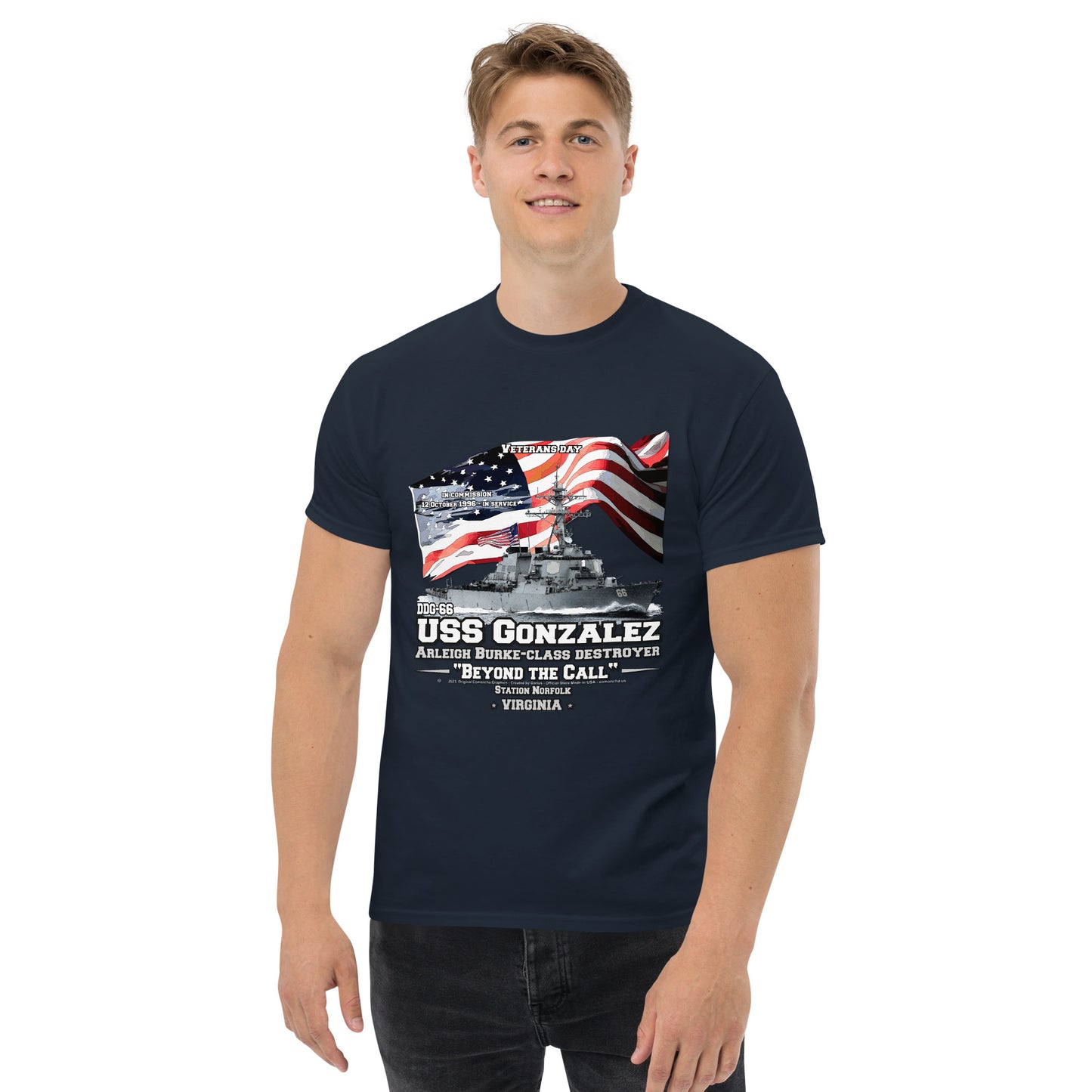 USS GONZALES DDG-66 Destroyer t-shirt