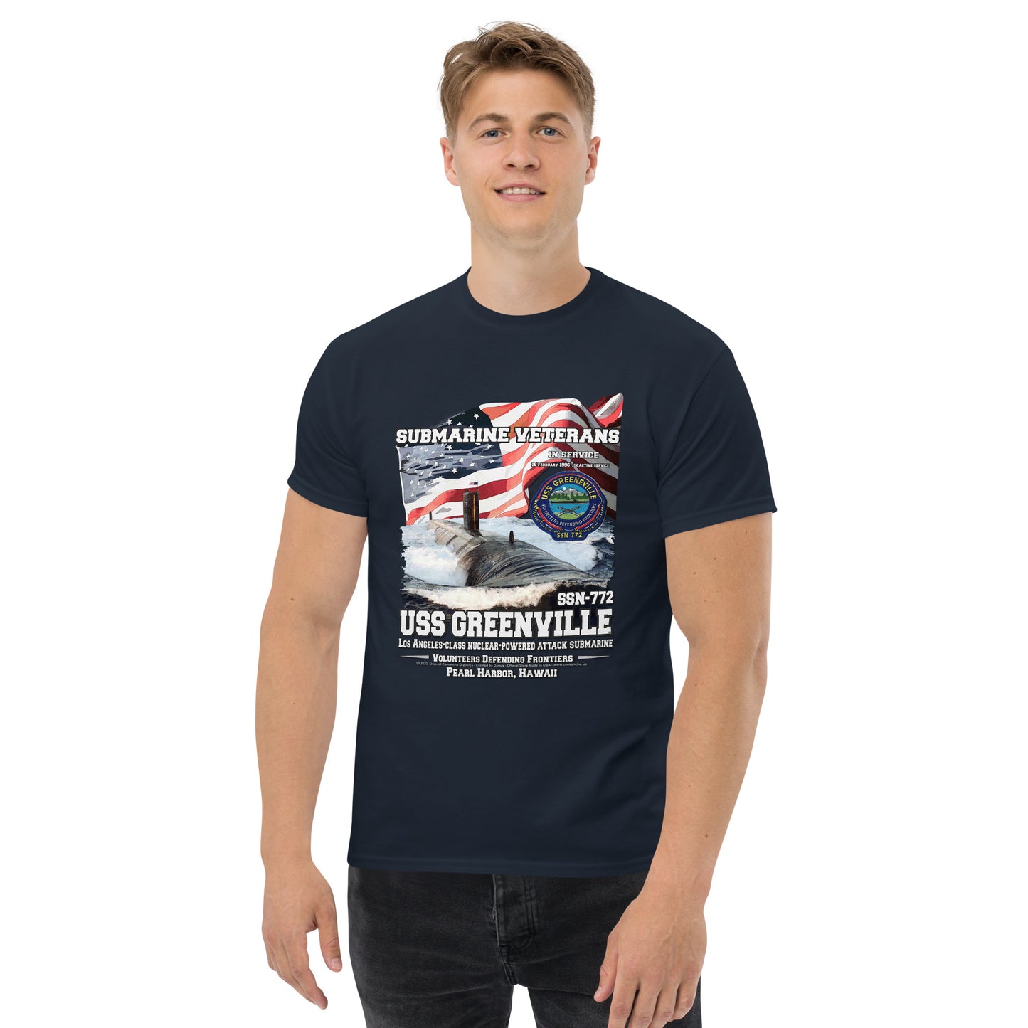 USS GREENVILLE SSG-772 Submarine t-shirt