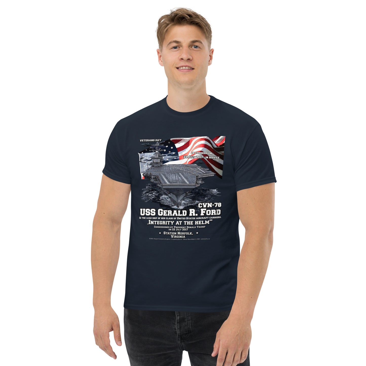 USS GERALD R.FORD CVN-78 Aircraft Carrier t-shirt