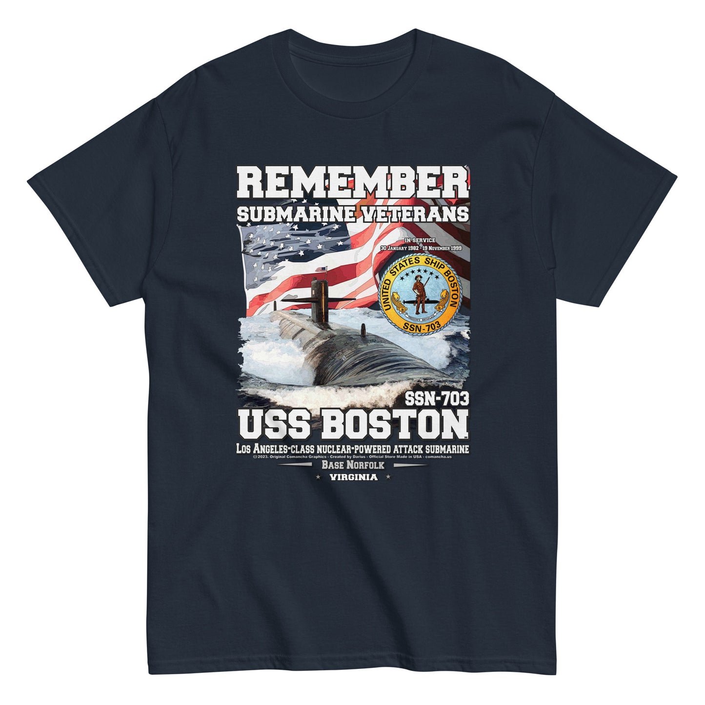 USS BOSTON t-shirt, USS BOSTON SNN-703 t-shirt, Submarine Veterans t-shirt, Veterans T-shirt, T-shirt Shop,