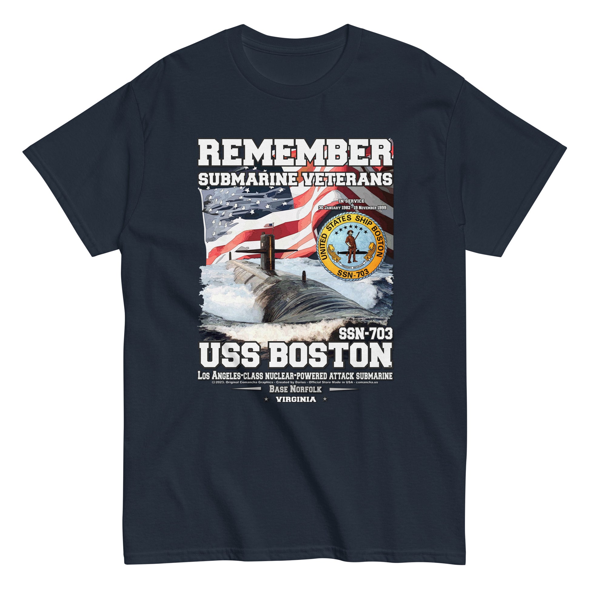 USS BOSTON t-shirt, USS BOSTON SNN-703 t-shirt, Submarine Veterans t-shirt, Veterans T-shirt, T-shirt Shop,