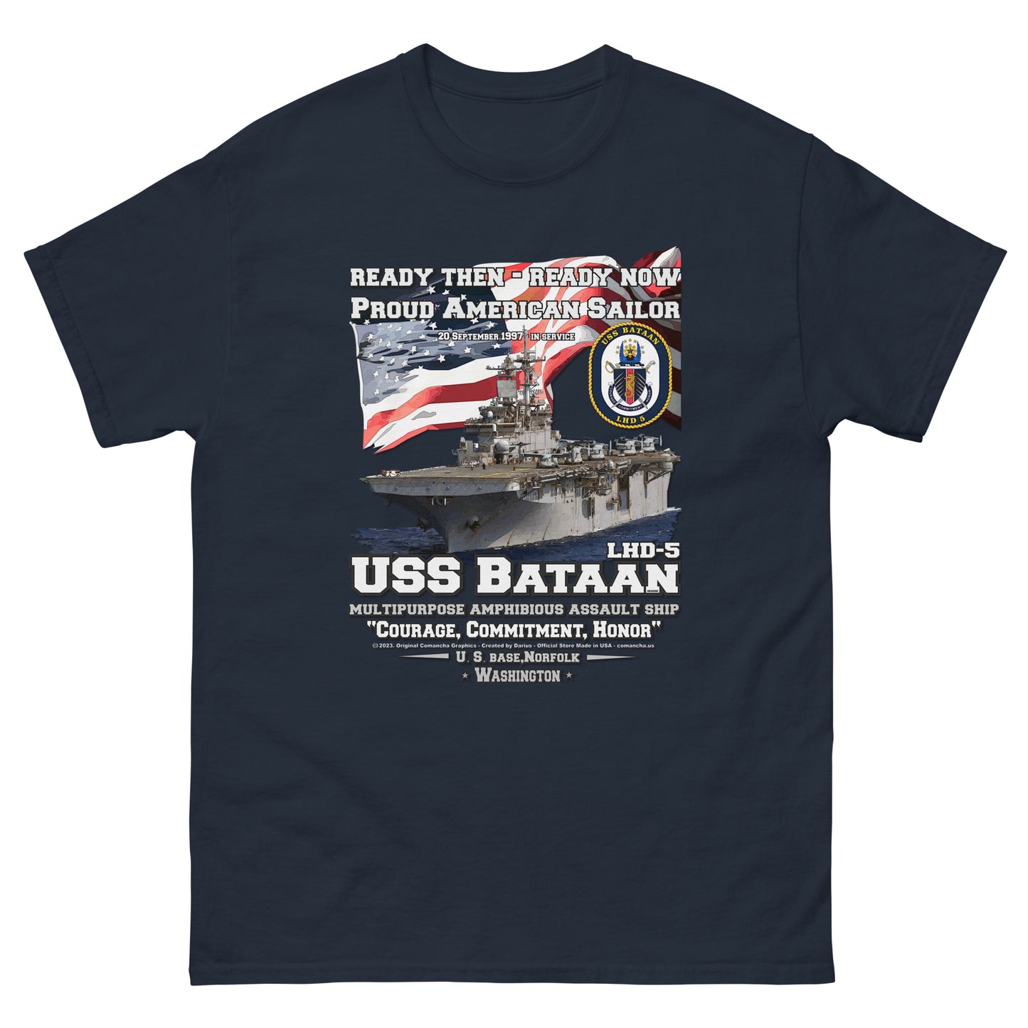 USS BATAAN tee,USS BATAAN LHD-5 t-shirt, Amphibious Assault Ship Veterans T-shirt, US NAvy Tees by comancha,