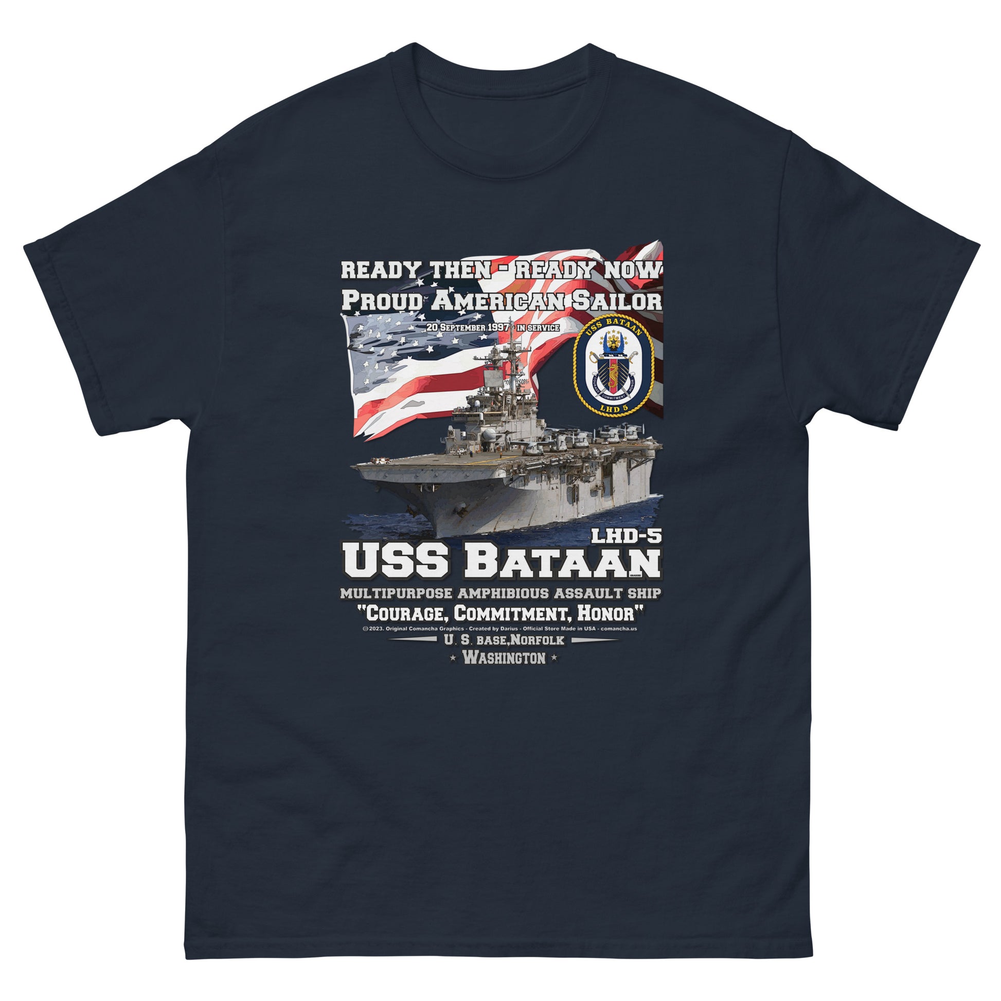 USS BATAAN tee,USS BATAAN LHD-5 t-shirt, Amphibious Assault Ship Veterans T-shirt, US NAvy Tees by comancha,