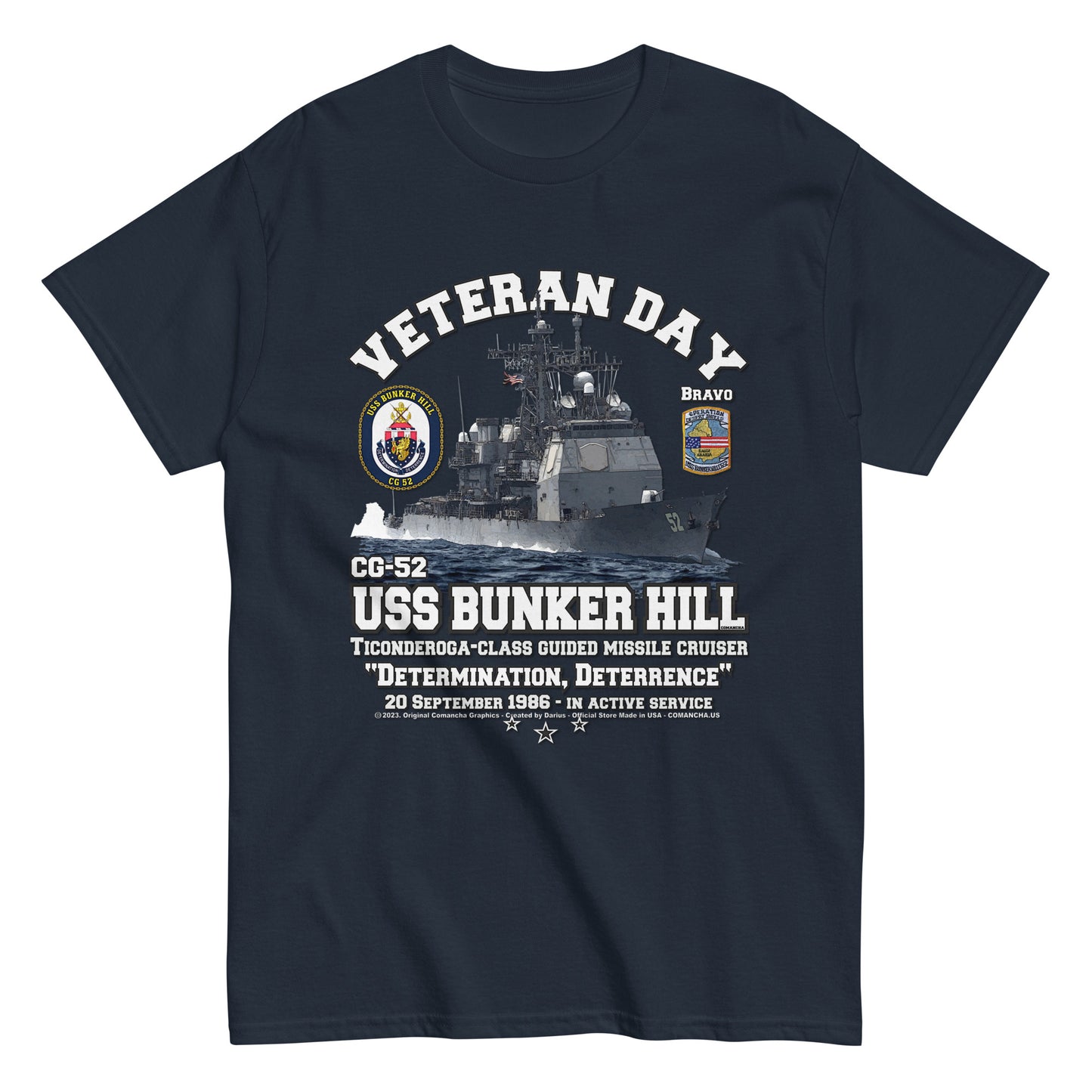 USS BUNKER HILL veterans t-shirt,USS BUNKER HILL CG-52 t-shirt, US Navy T-shirt, US Navy veterans T-shirt,Cruiser US Navy Veterans T-shirt, Comancha T-shirt shop,