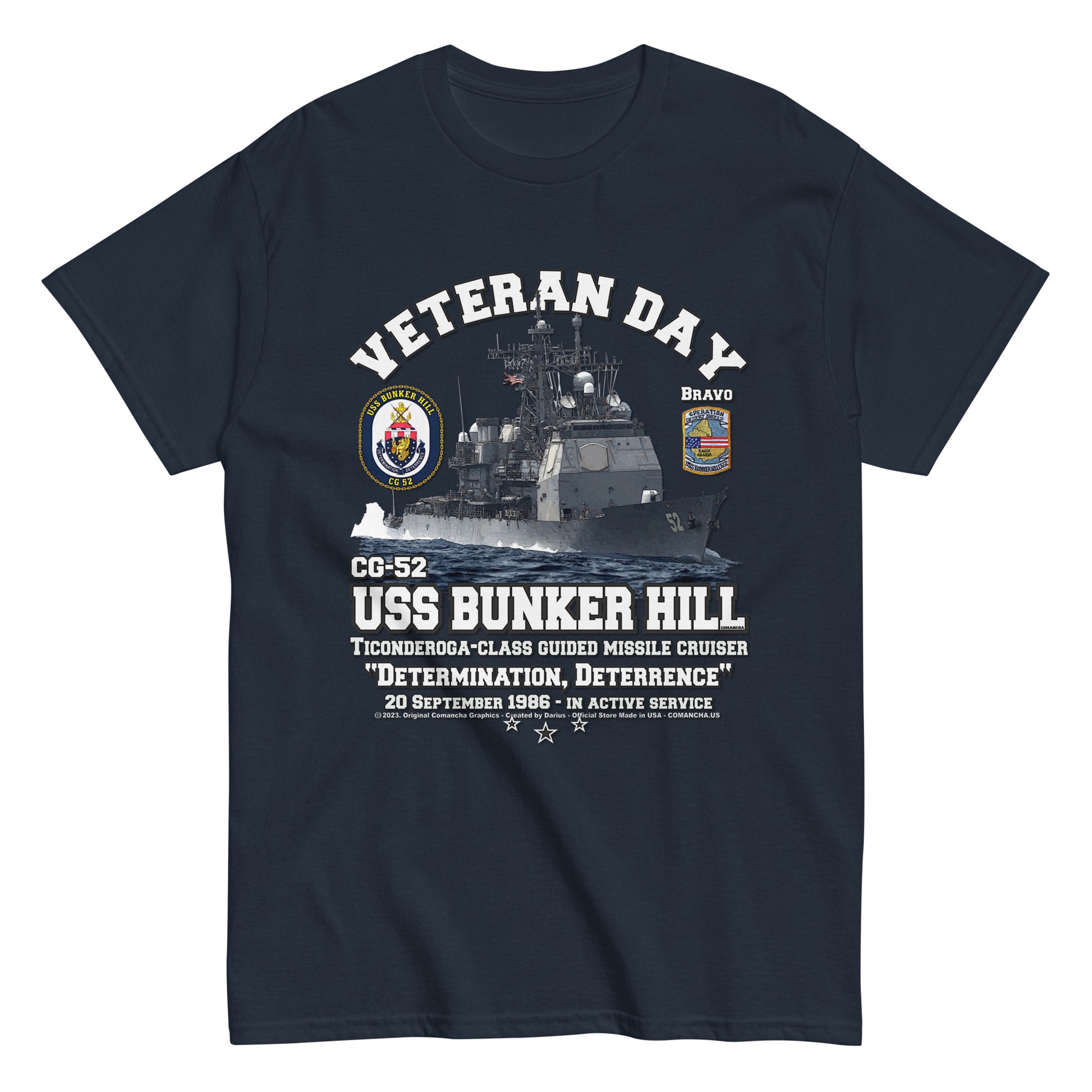 USS BUNKER HILL veterans t-shirt,USS BUNKER HILL CG-52 t-shirt, US Navy T-shirt, US Navy veterans T-shirt,Cruiser US Navy Veterans T-shirt, Comancha T-shirt shop,