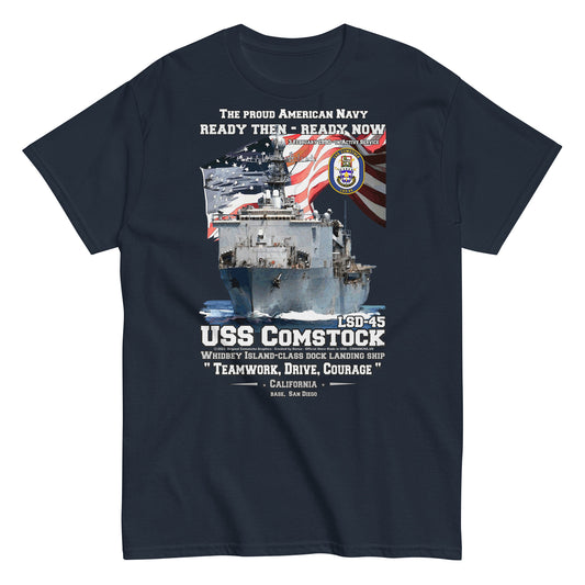 USS COMSTOCK LSD-45 t-shirt, US NAVY veterans t-shirt, Navy veterans tee, US Navy Veterans T-shirt, Comancha navy Ship T-shirt Store,