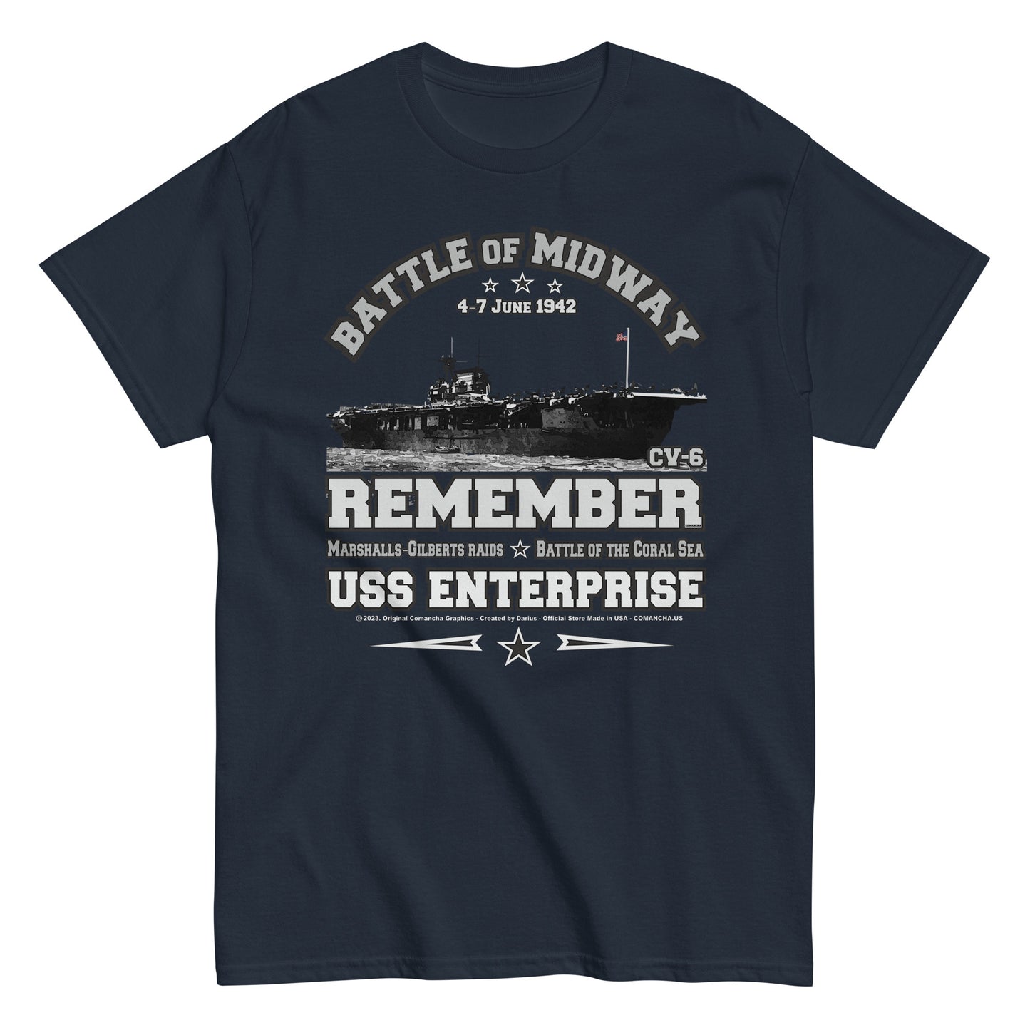 USS ENTERPRISE t-shirt, US Navy Veterans tee,USS ENTERPRISE CV-6 tee, Aircraft Carrier veterans T-shirt,