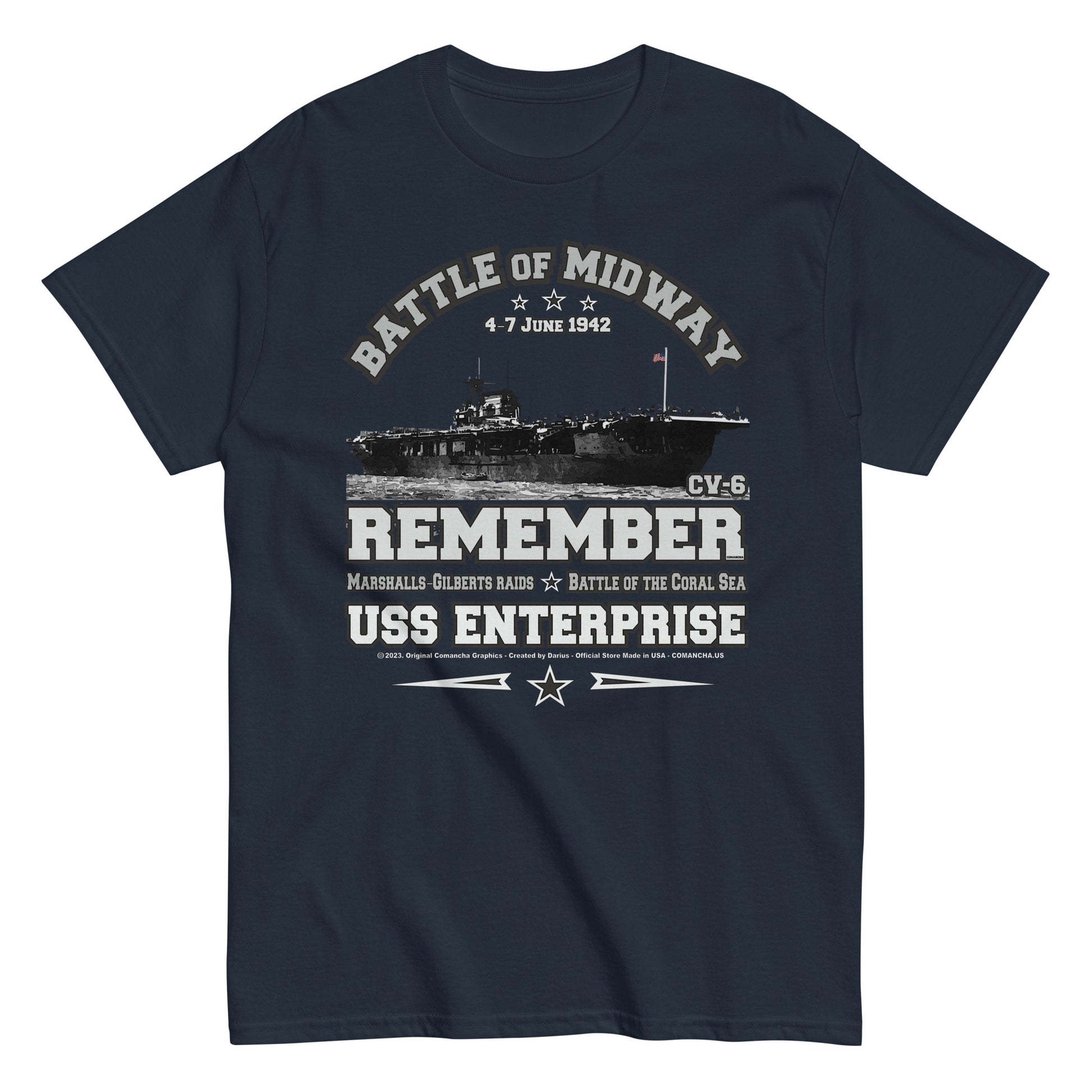 USS ENTERPRISE t-shirt, US Navy Veterans tee,USS ENTERPRISE CV-6 tee, Aircraft Carrier veterans T-shirt,
