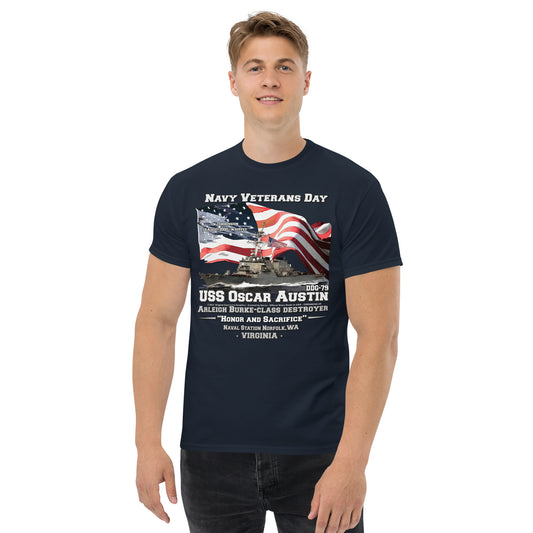 USS OSCAR AUSTIN tee, US Navy Destroyer T-shirt, Comancha Navy T-shirt, USS OSCAR AUSTIN t-shirt,USS OSCAR AUSTIN veterans t-shirt,comancha graphics,