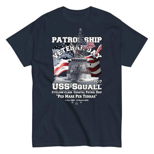 USS SQUALL t-shirt, US Navy Patrol Ship T-shirt, USS SQUALL PC-7 T-shirt,us navy t-shirt,comancha,