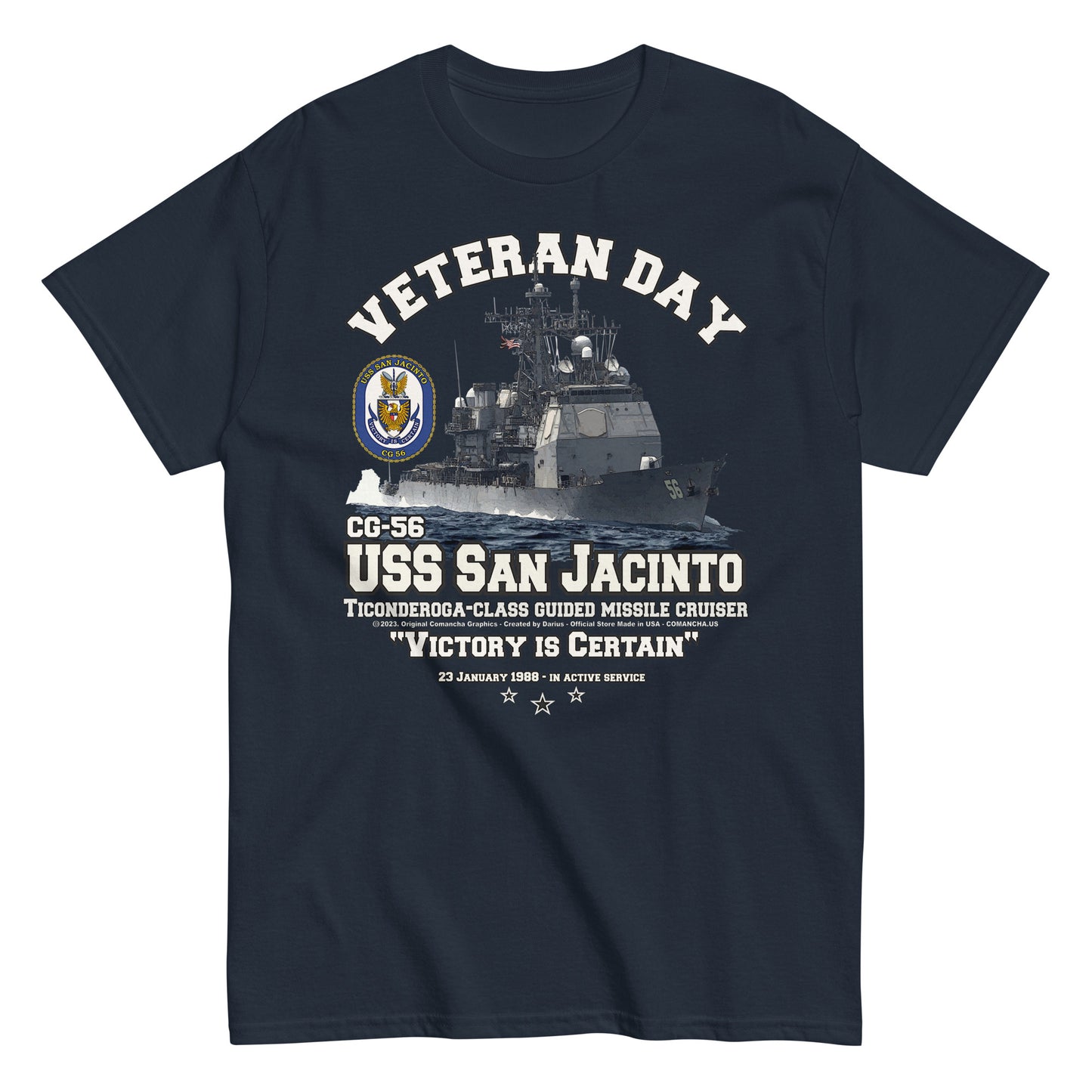 USS SAN JACINTO t-shirt, Navy veterans t-shirt,US Navy Cruiser T-shirt, USS SAN JACINTO T-shirt,comancha,