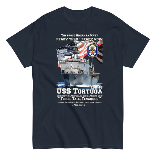 USS TORTUGA LSD-46 t-shirt,US navy veterans tee,comancha,US Navy Dock Landing Ship Veterans T-shirt, USS TORTUGA T-shirt,